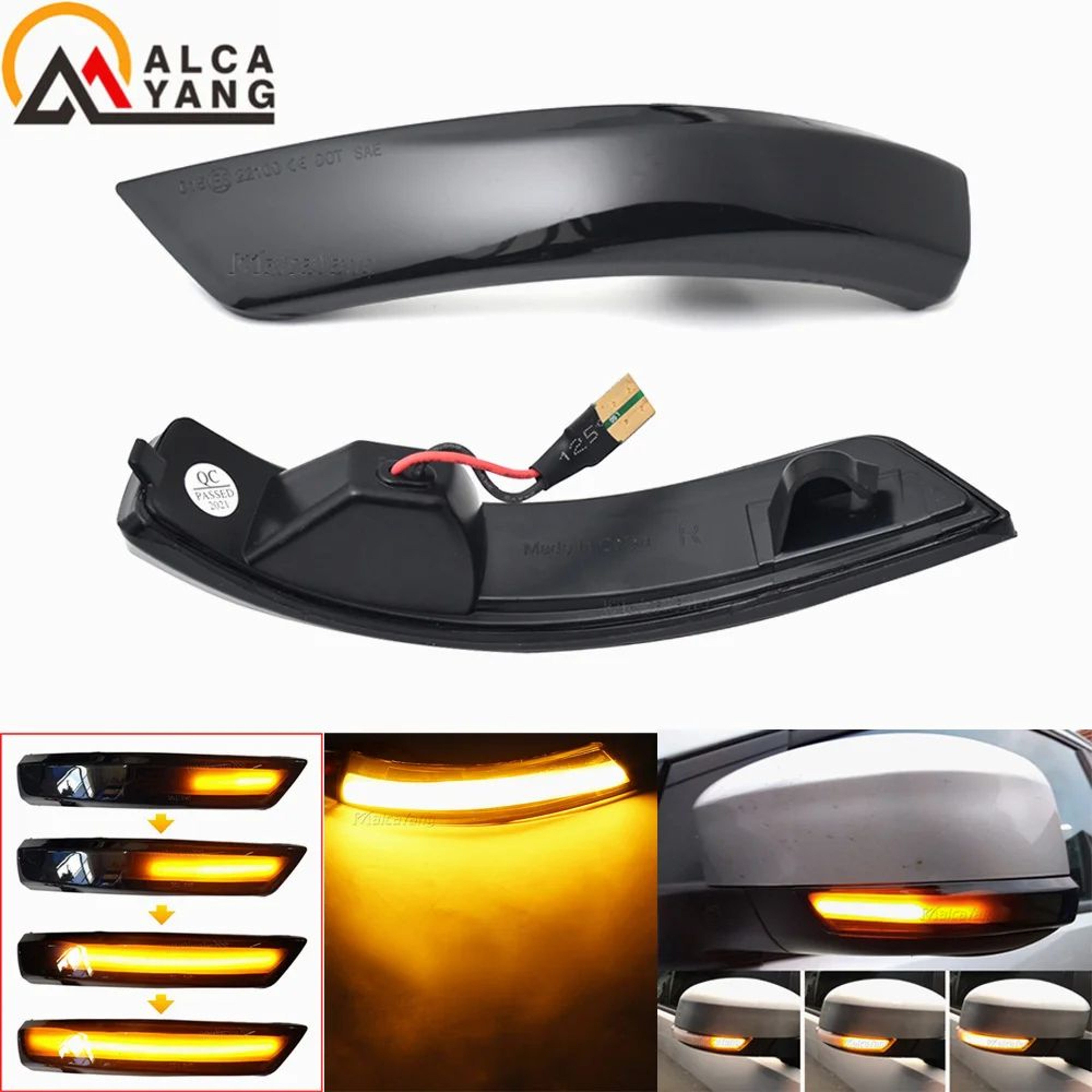 Ford Focus  Mondeo Dynamic Turn Signal Light  LED Sequential Side Mirror Indicator For Mk2 Mk3  Mk4 1