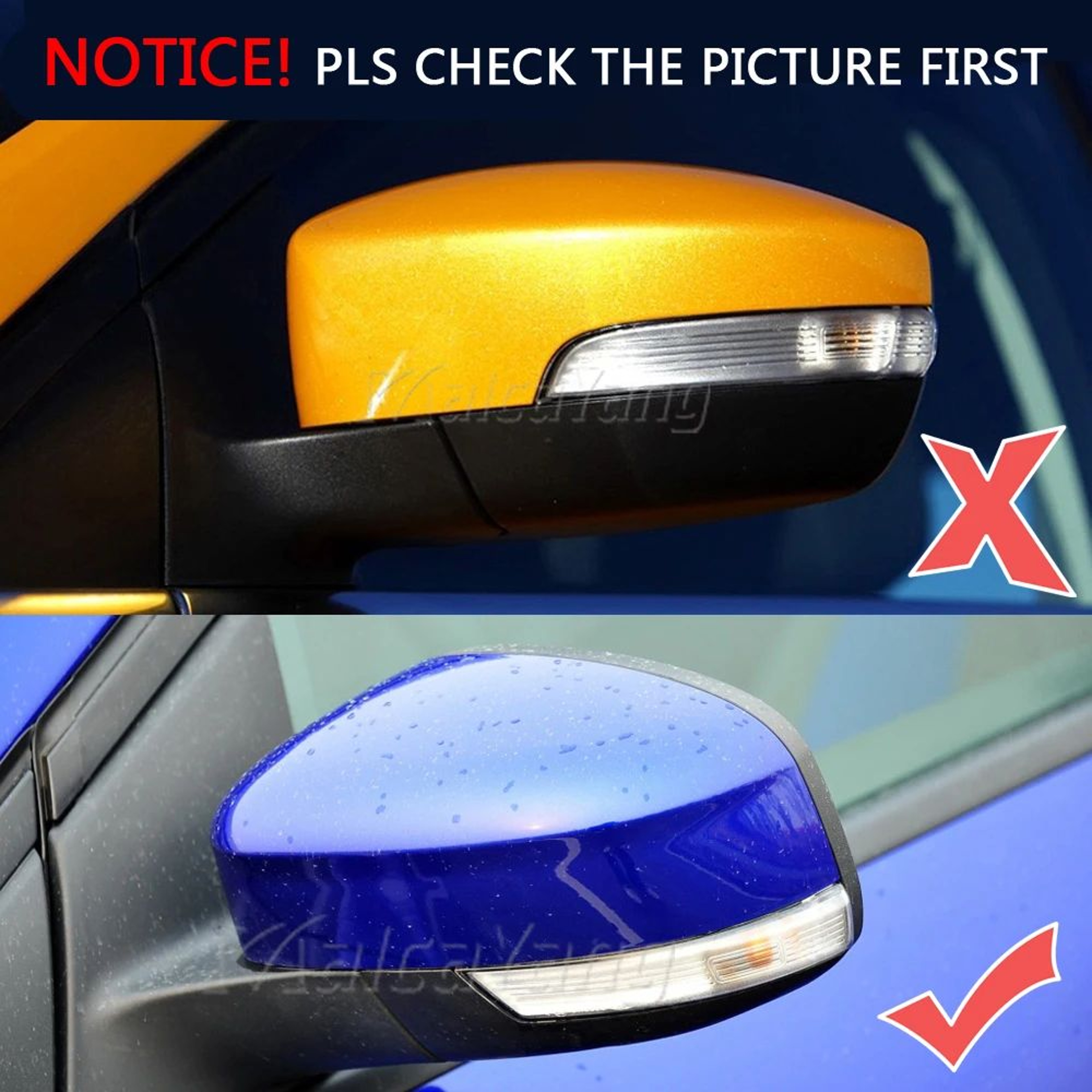 Ford Focus  Mondeo Dynamic Turn Signal Light  LED Sequential Side Mirror Indicator For Mk2 Mk3  Mk4 5