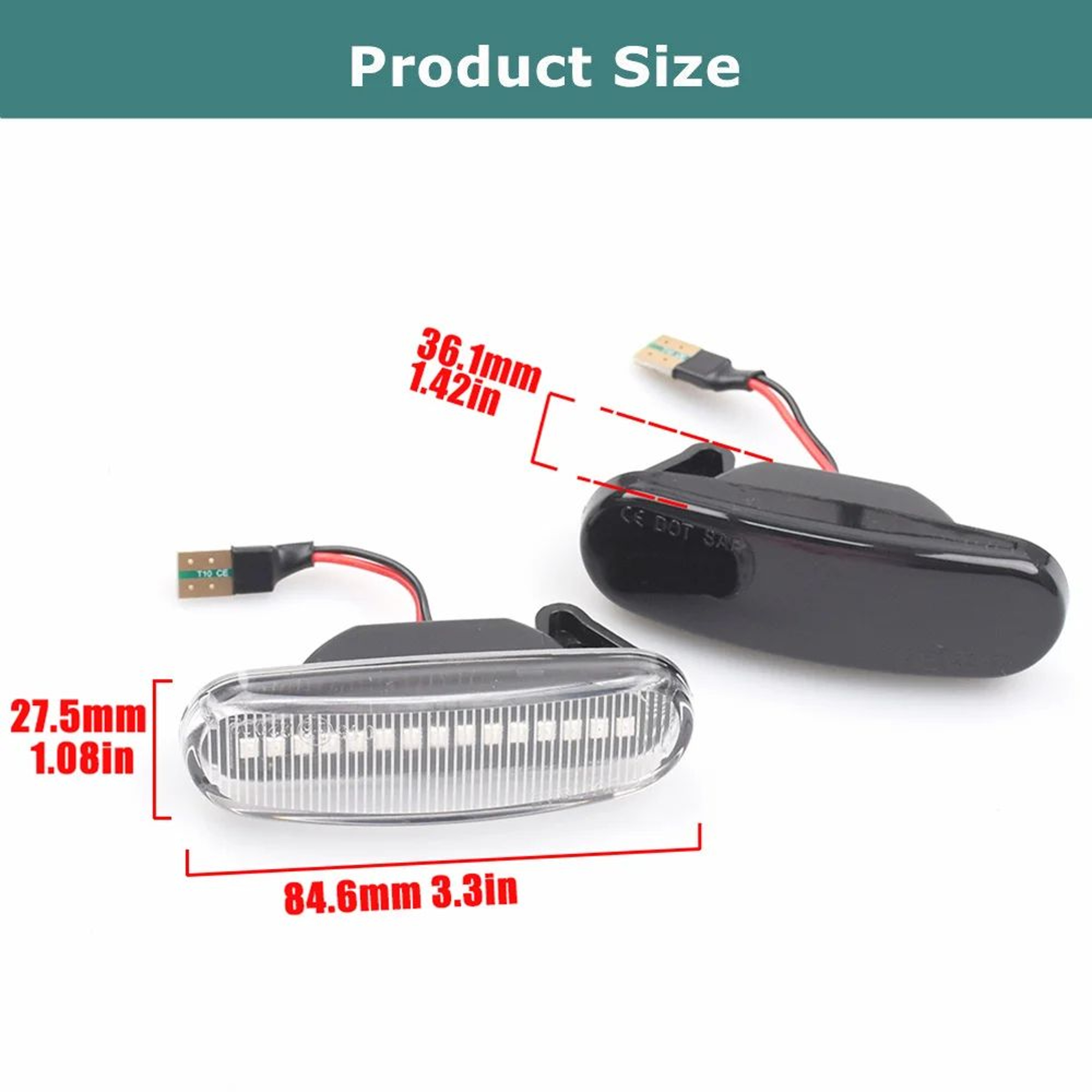 Premium Dynamic LED Turn Signal Side Marker Lights For Fiat Panda  Grande Punto 3