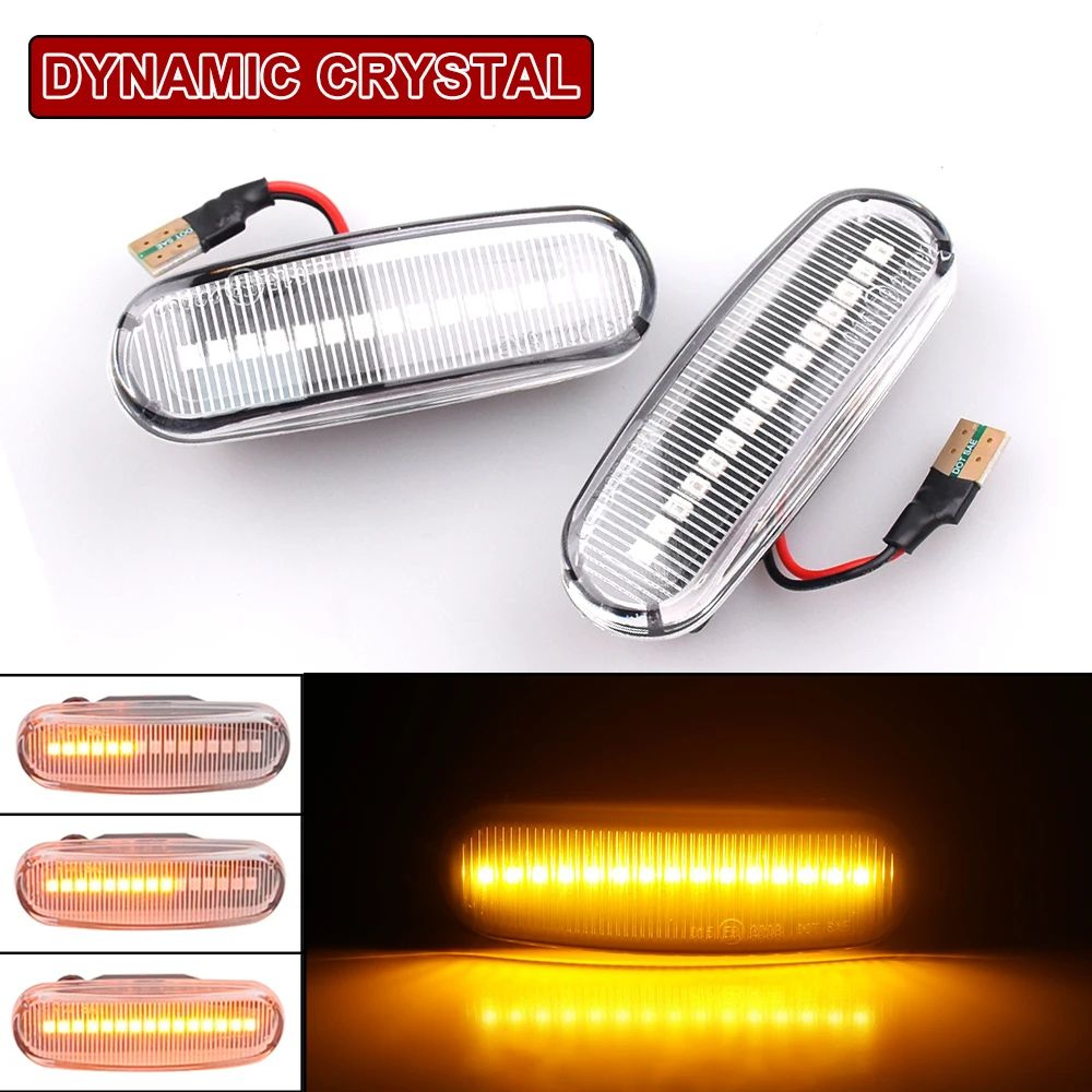 Premium Dynamic LED Turn Signal Side Marker Lights For Fiat Panda  Grande Punto 7