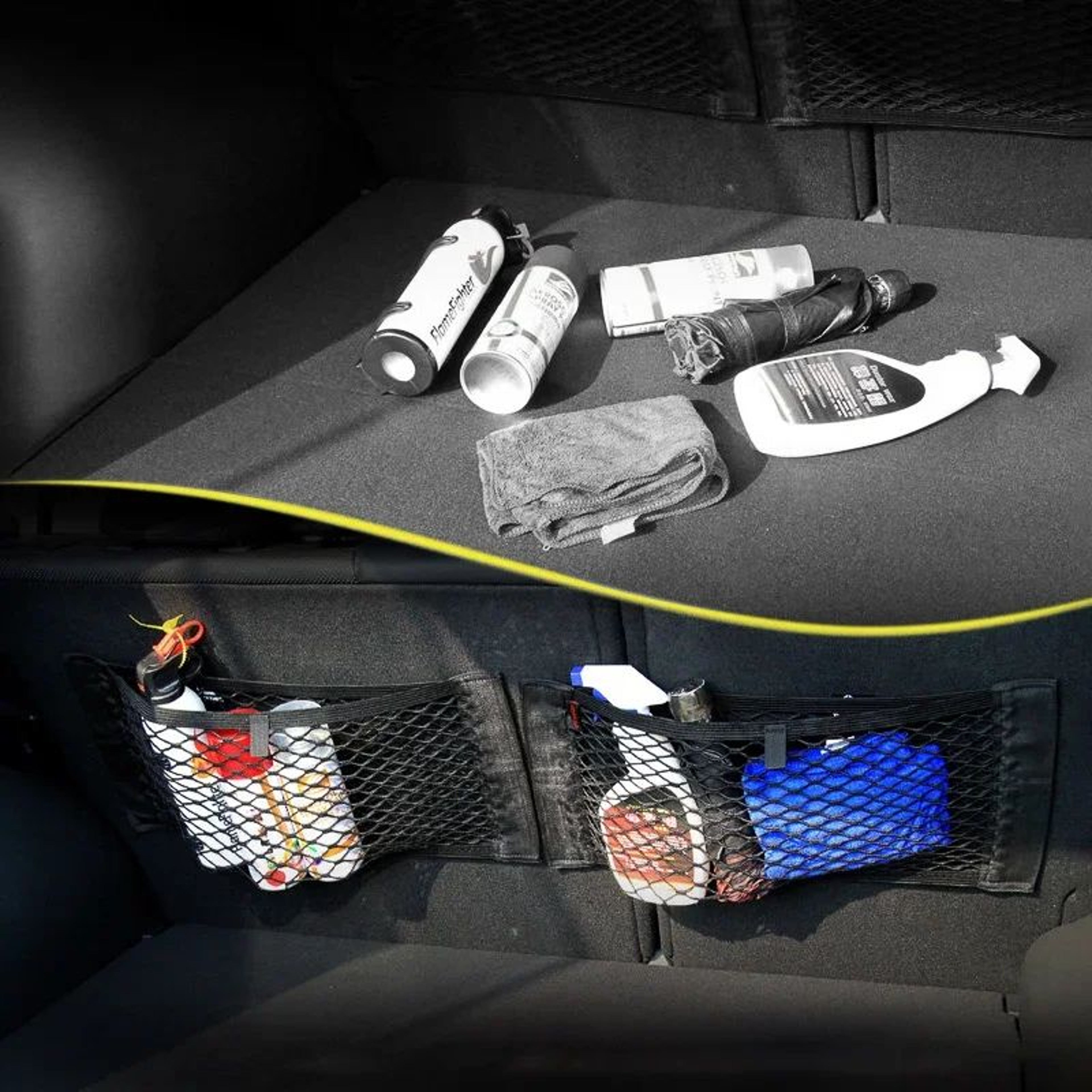 Universal Car Trunk Organizer Mesh Net  Elastic Seat Back Storage Pocket 3