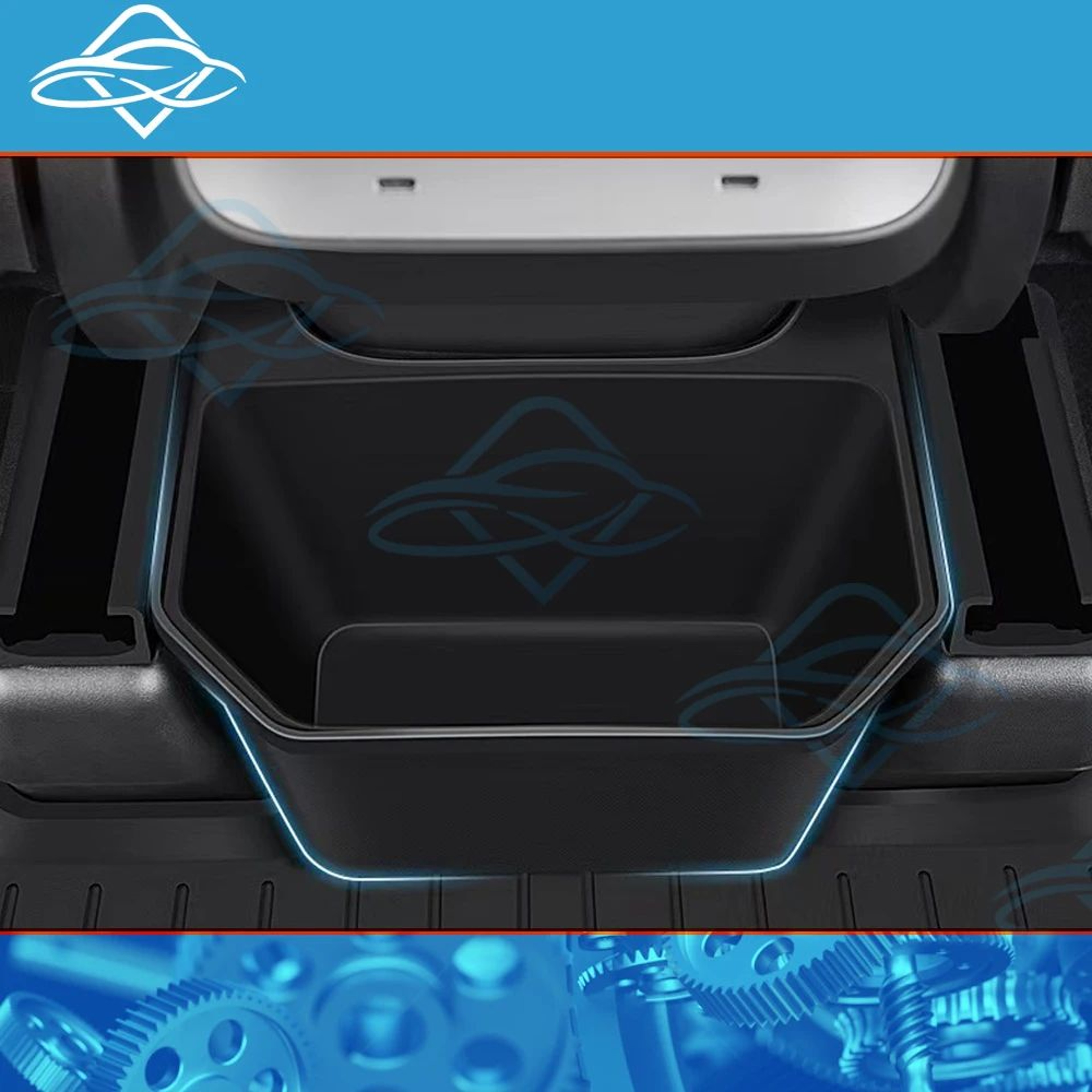 Tesla Model Y Rear Seat Storage Box  Backseat Organizer With Lid  Hidden Trash Can Console Bin For  4