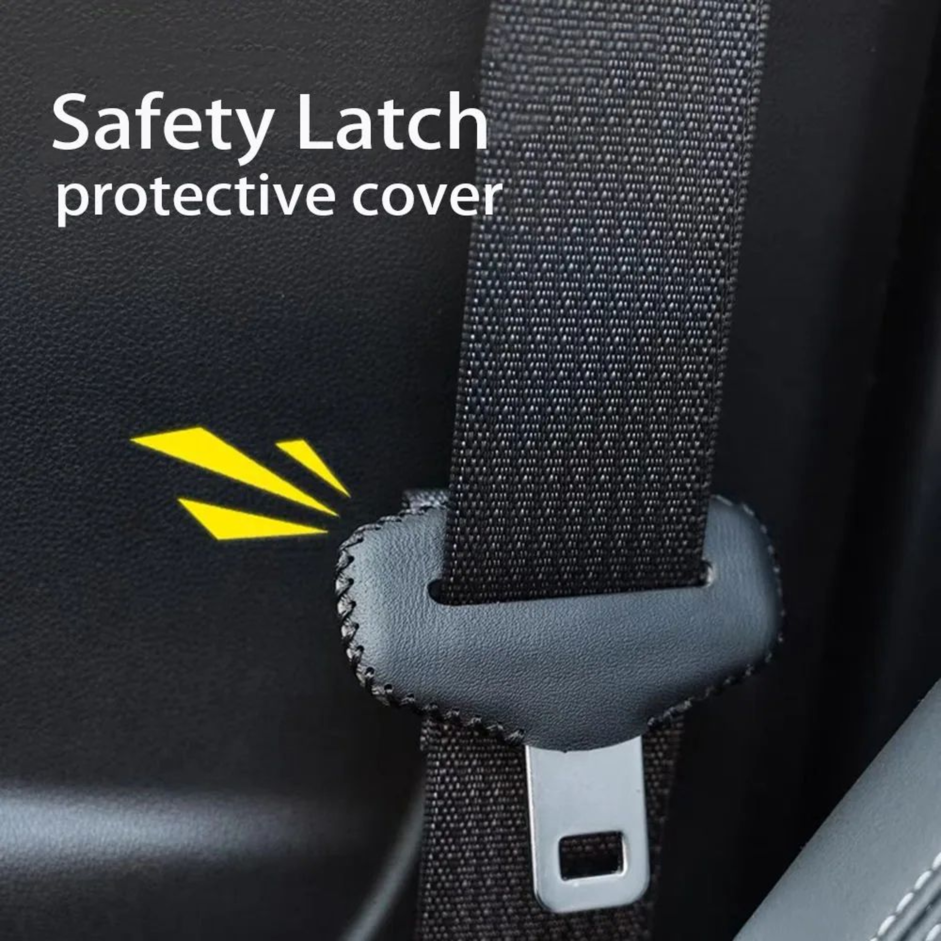 Universal Seat Belt Buckle Cover In PU Leather  AntiScratch QuietRide Protector For Car Interiors 4