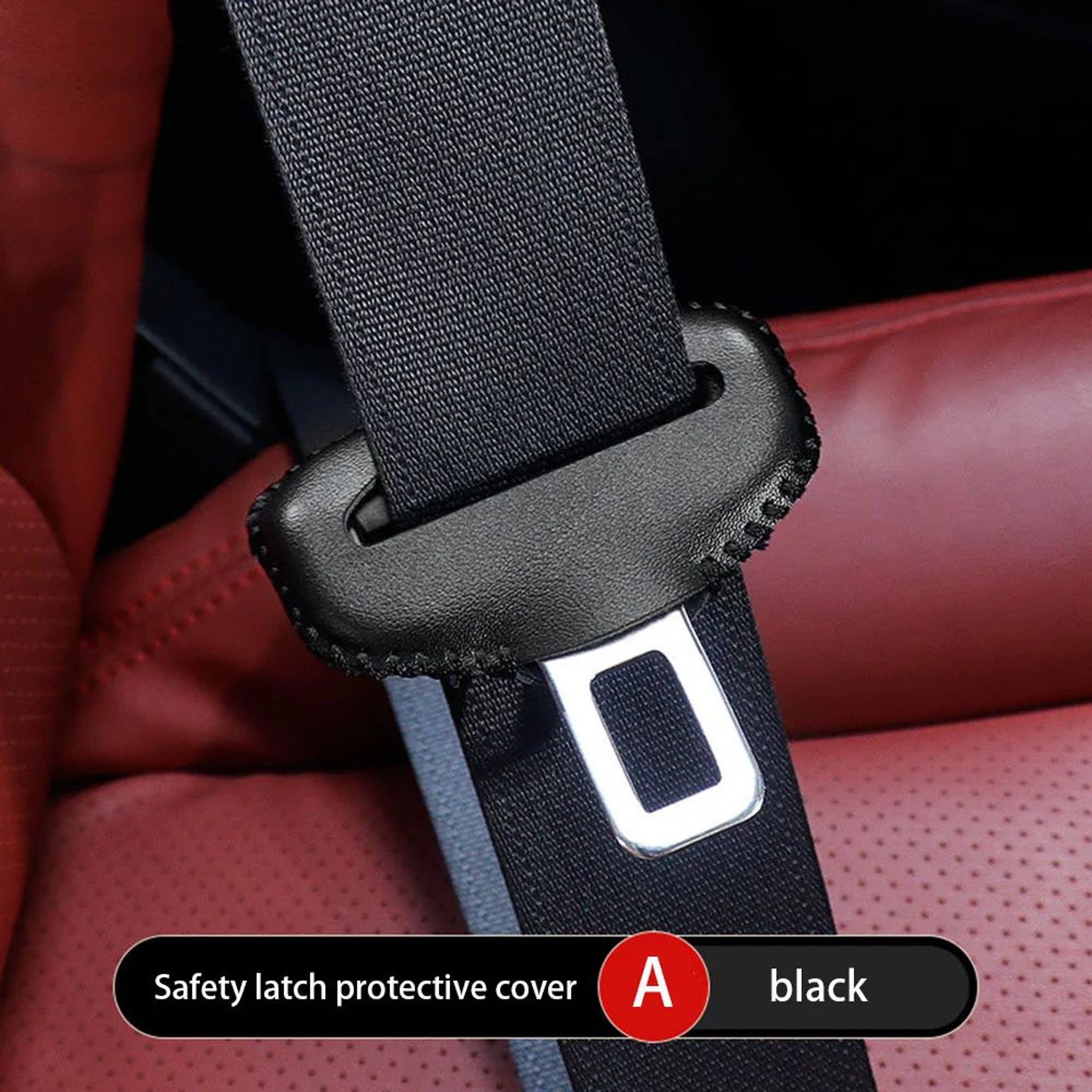 Universal Seat Belt Buckle Cover In PU Leather  AntiScratch QuietRide Protector For Car Interiors 6
