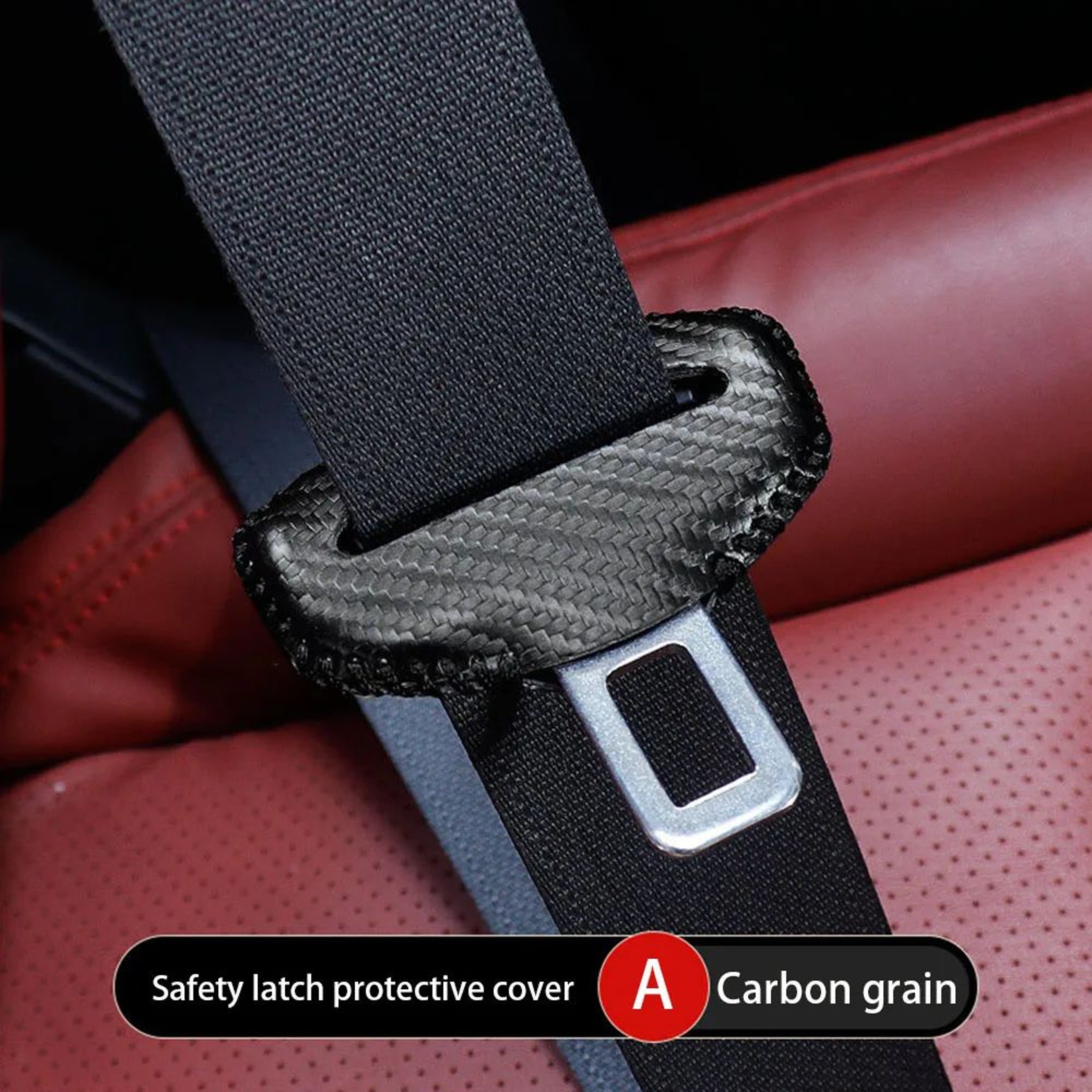 Universal Seat Belt Buckle Cover In PU Leather  AntiScratch QuietRide Protector For Car Interiors 10