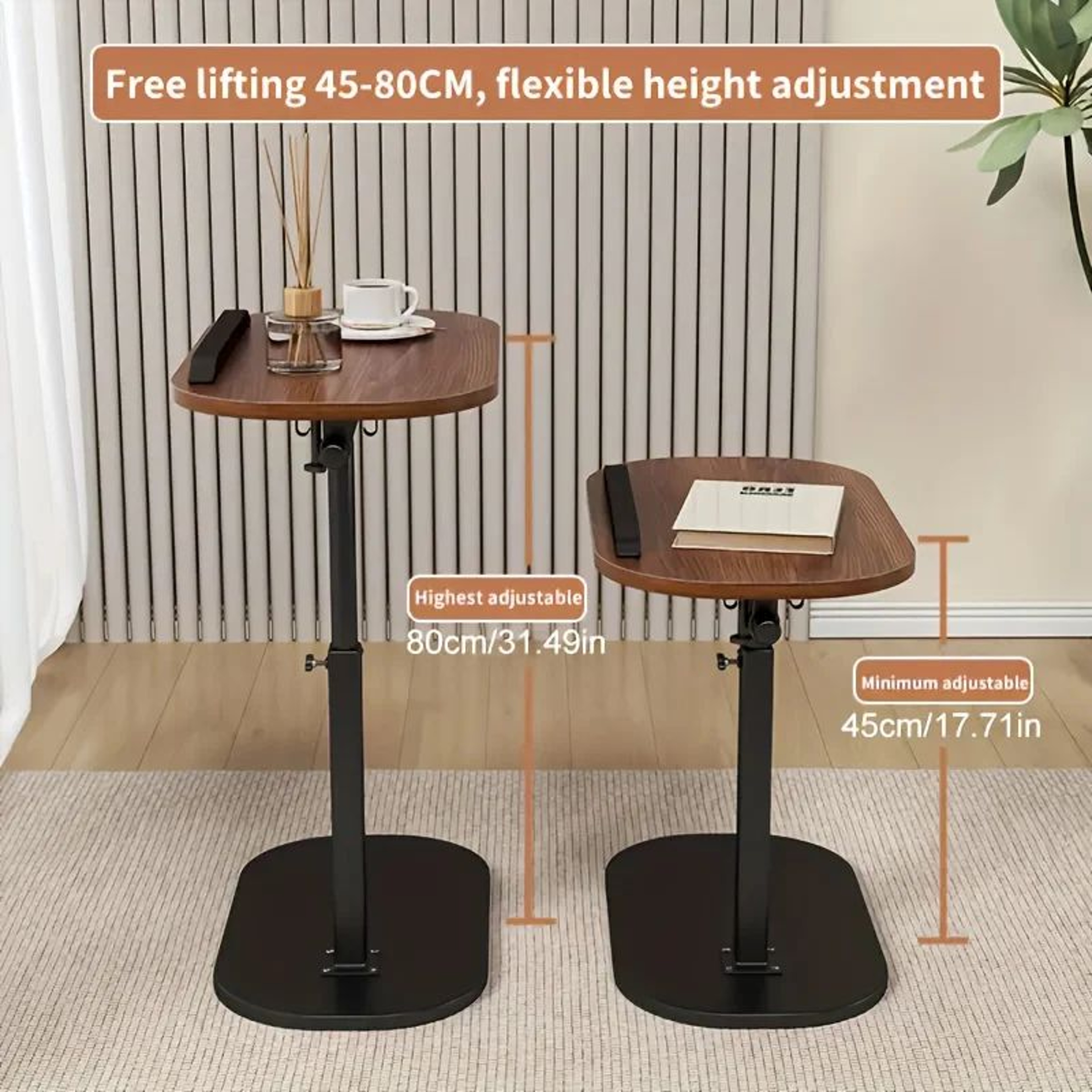 Modern 360 Rotating Adjustable Laptop Table  CShaped Sofa Side Desk 2