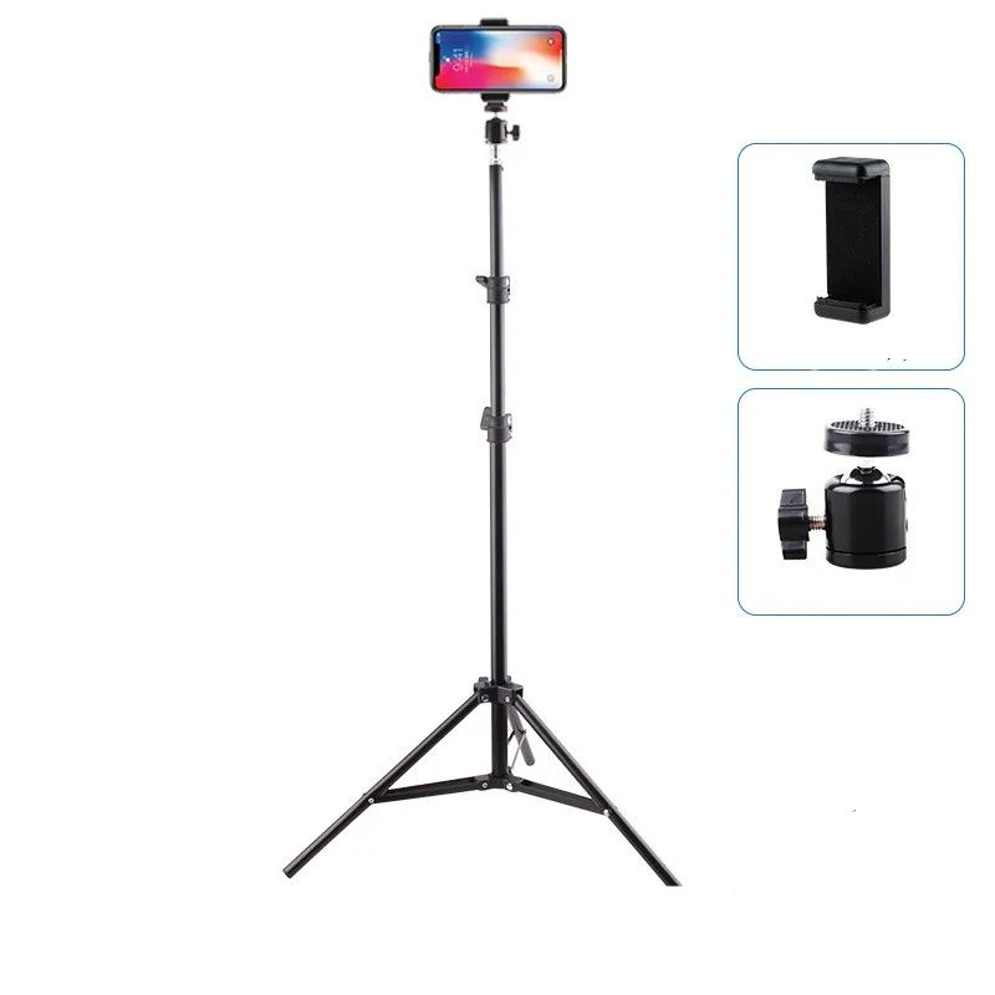 Compact Phone Tripod  Selfie Tripod With Light For Live Streaming 2