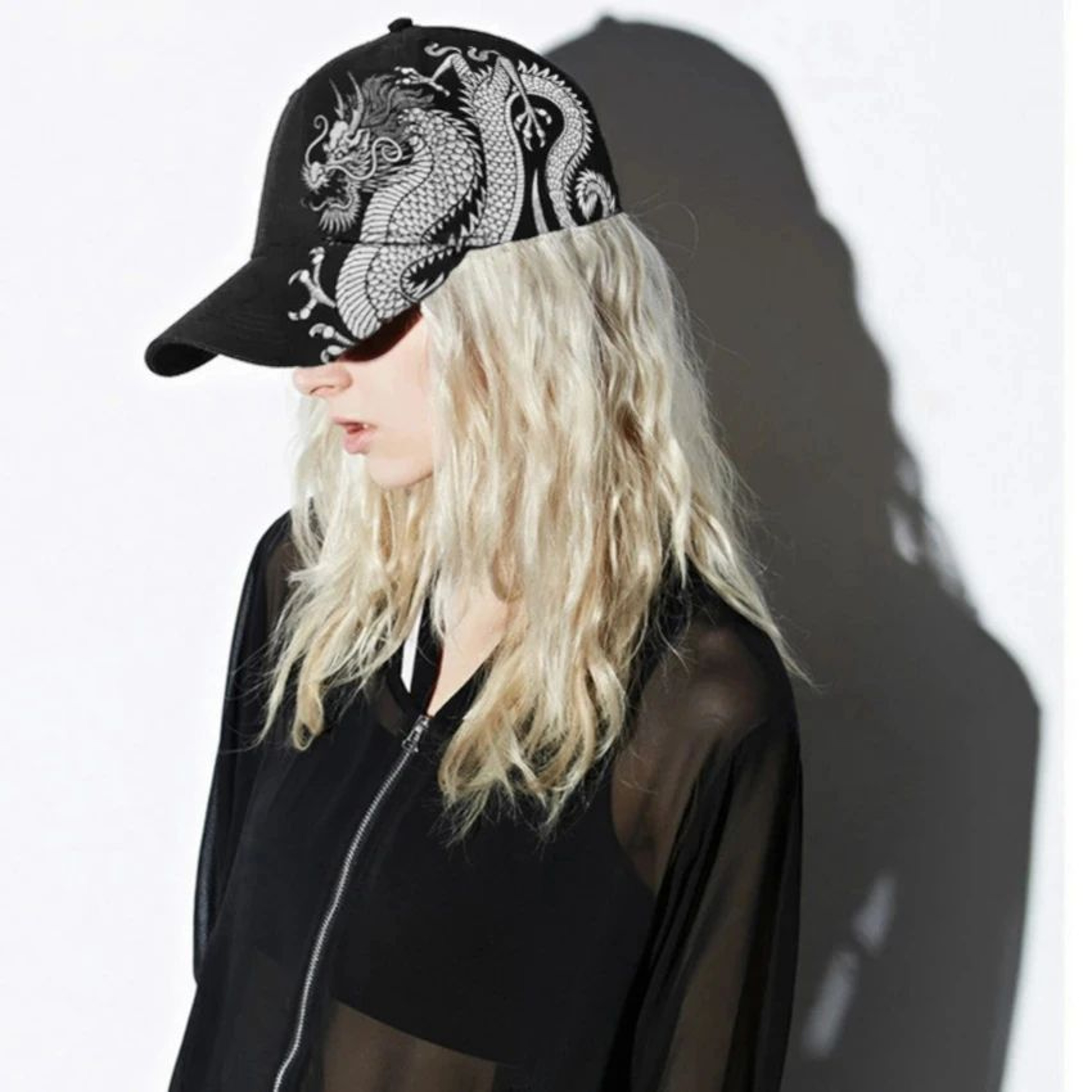 Chinese Dragon Baseball Cap  Adjustable Dragon Snapback Hat With Sun Protection 1