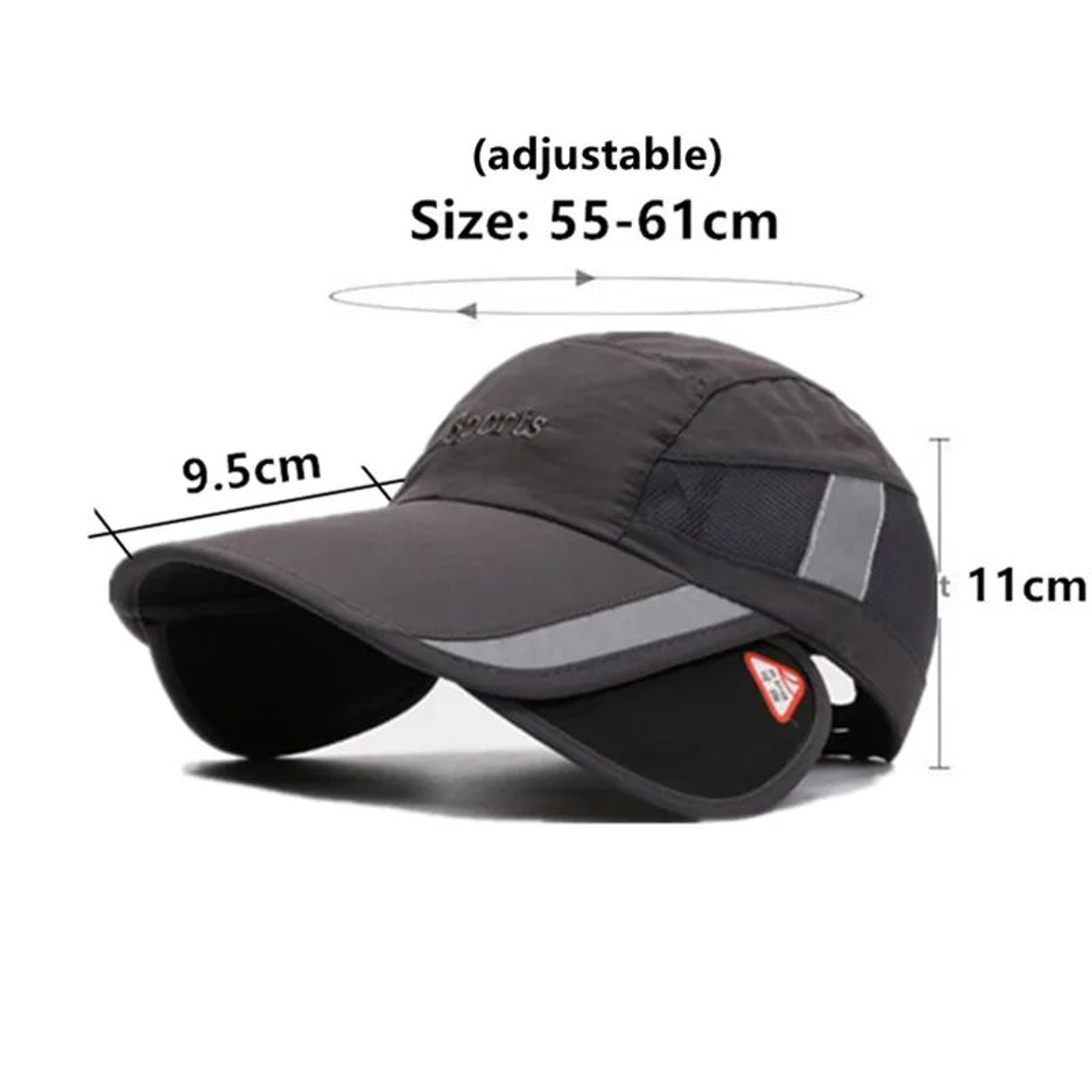 Retractable Sun Visor Mesh Cap For Men  Women Breathable Sun Protection Fishing Hat 1