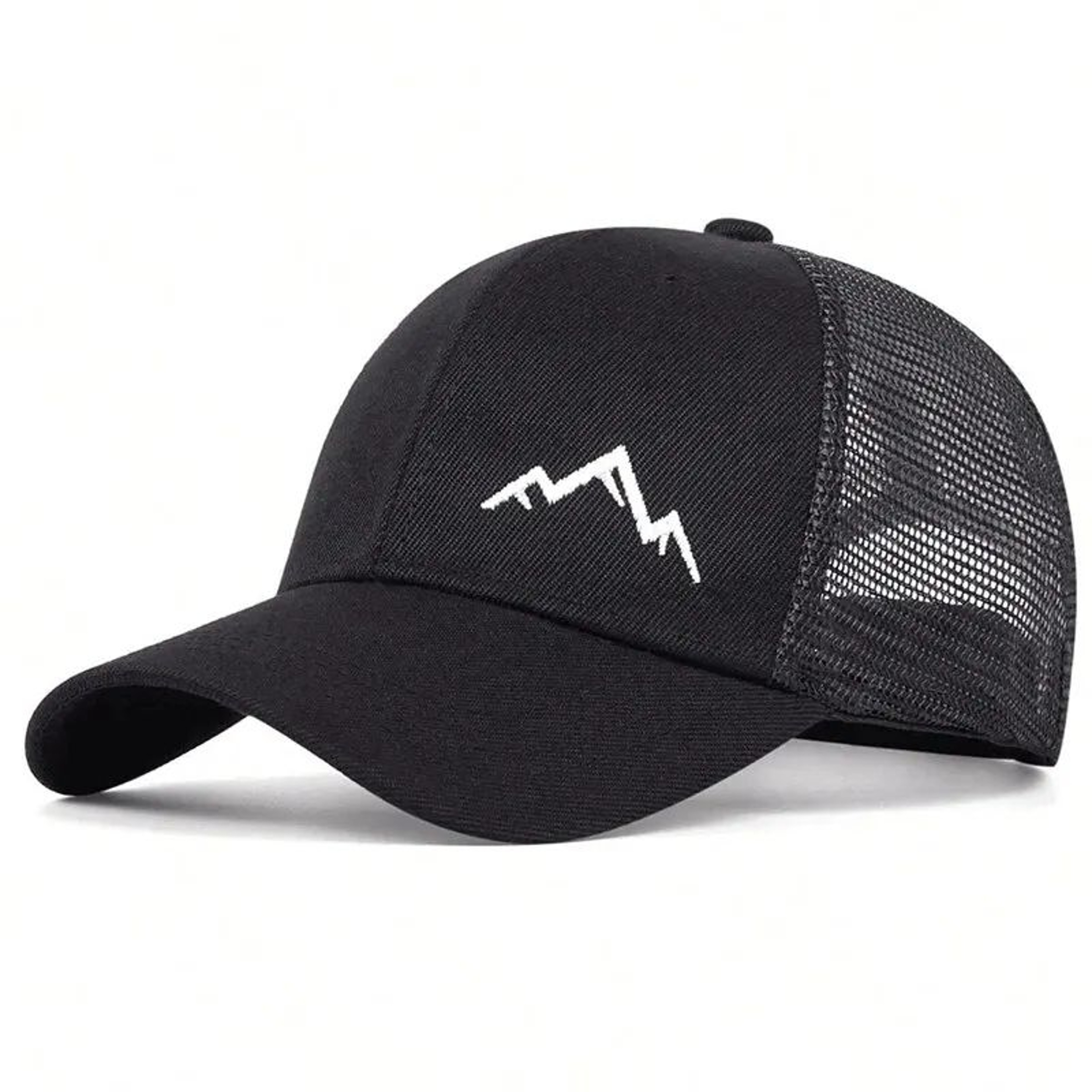 Mountain Peak Embroidered Mesh Baseball Cap  Breathable Adjustable Outdoor Sun Hat 4