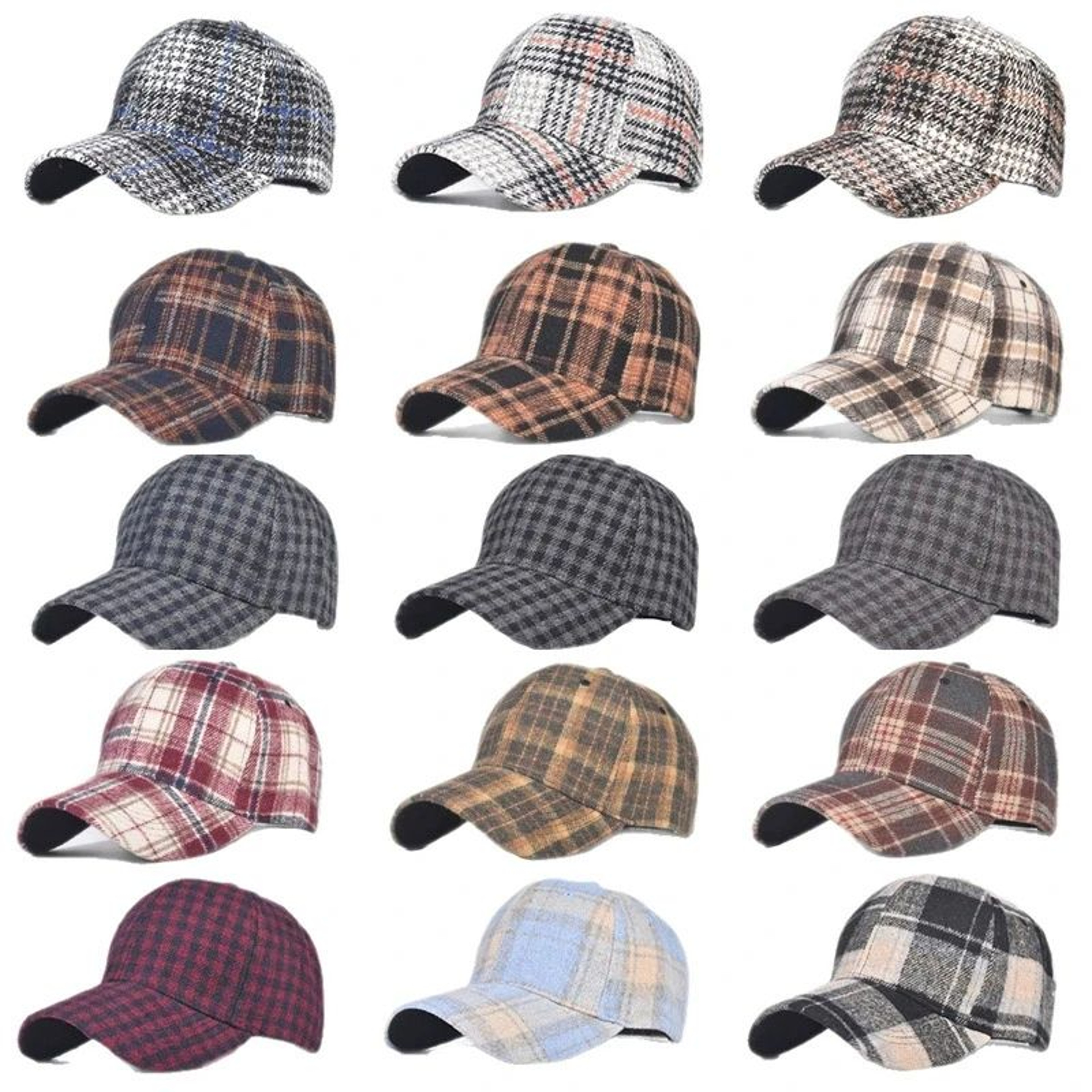 Classic Checkered Baseball Cap  AllSeason Sun Visor Cap With Adjustable Fit For Men  Women 3
