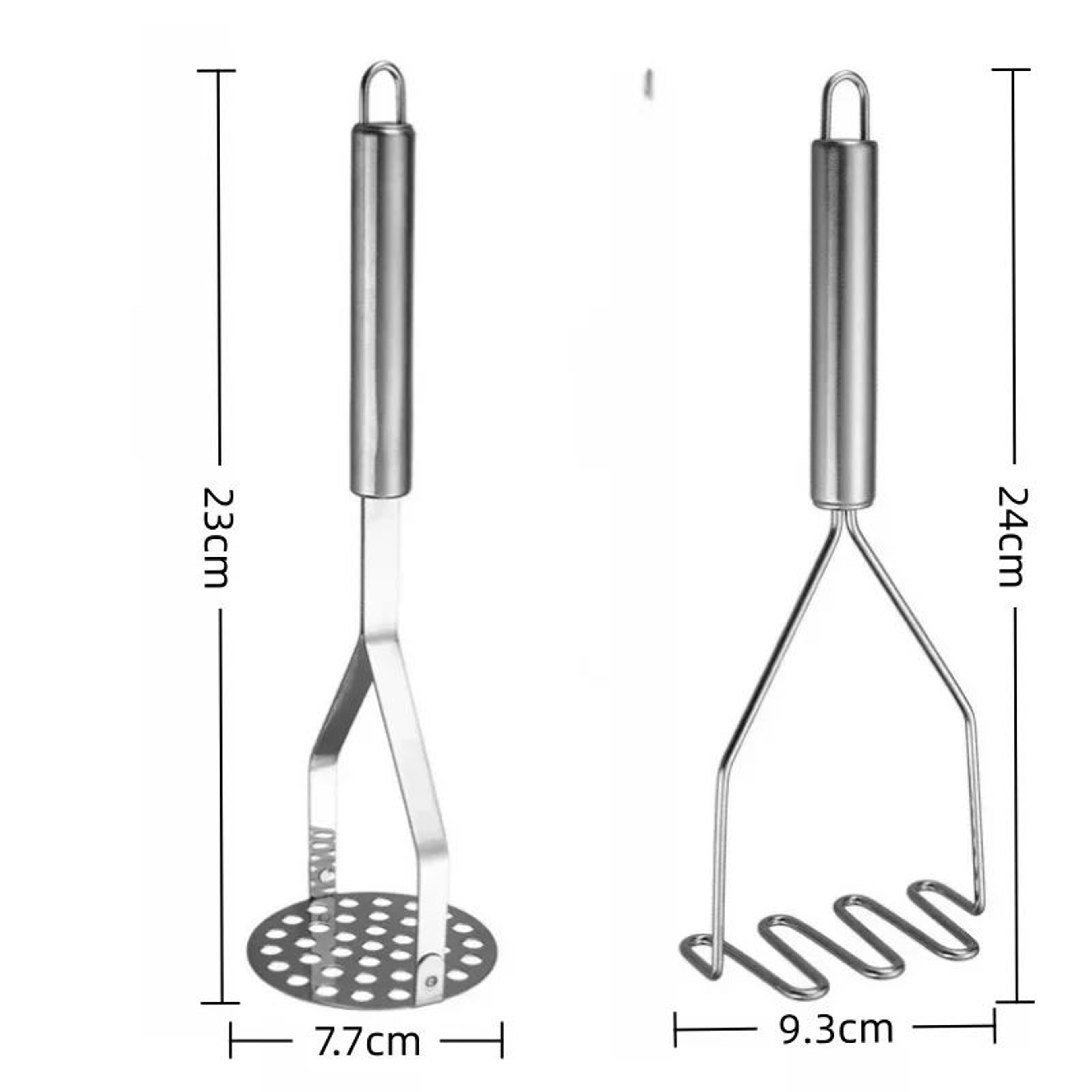 Stainless Steel Potato Masher  Baby Food Press  HeavyDuty Manual Vegetable Masher 1