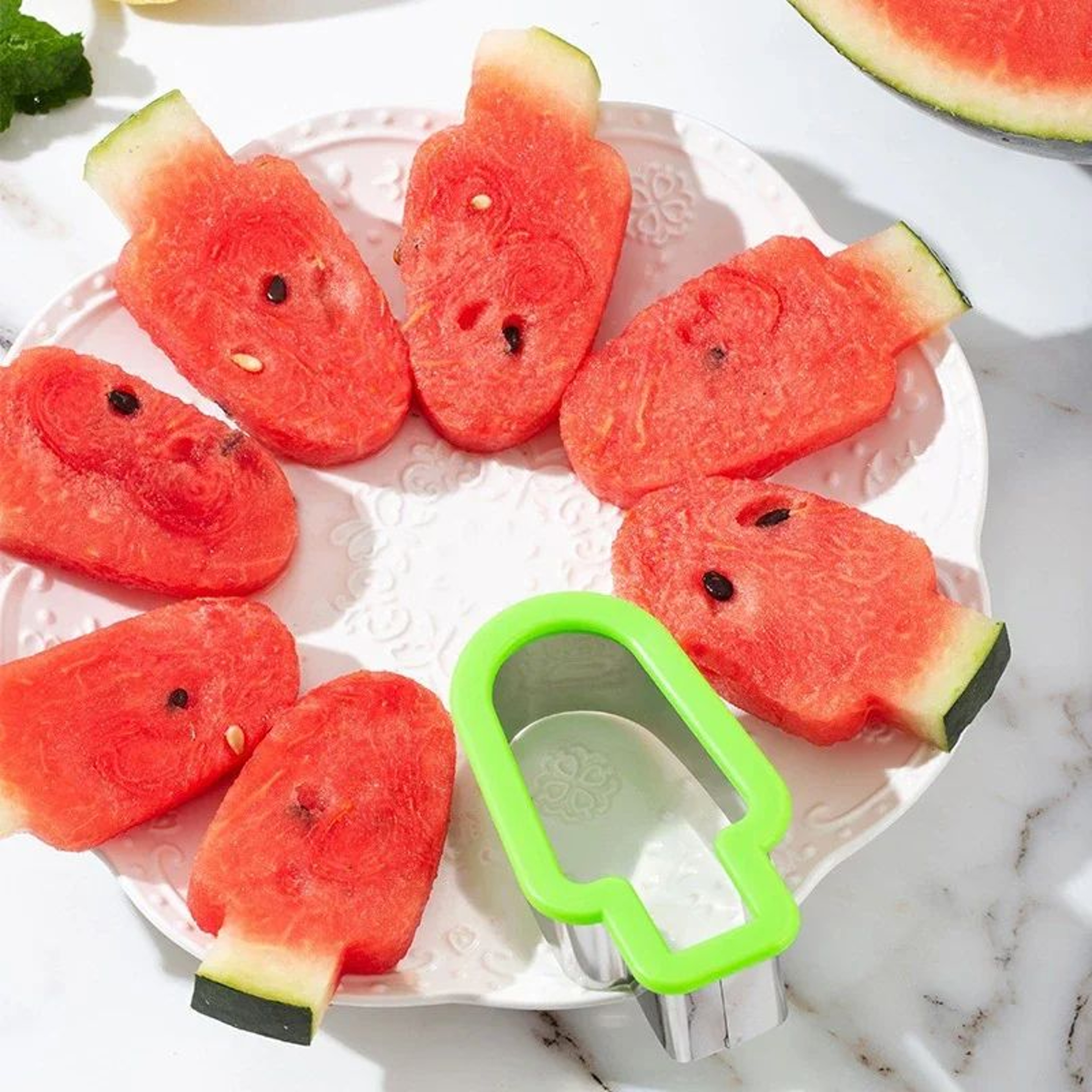 Creative Watermelon Popsicle Cutter Mold  Fun Fruit Cutter Shapes  Watermelon Slicer Tool 5