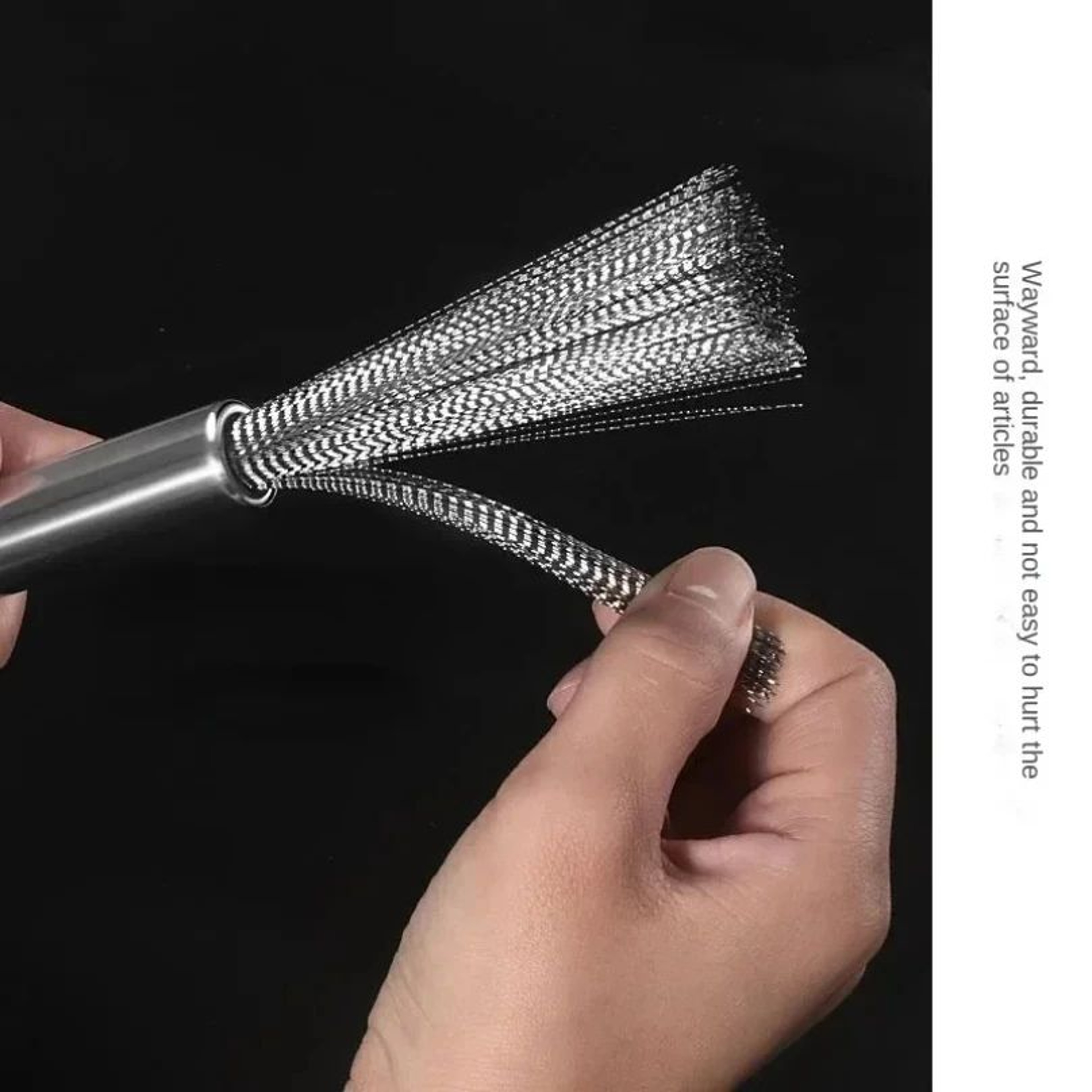 Stainless Steel Long Handle Kitchen Scrub Brush For Pots  Utensils 4