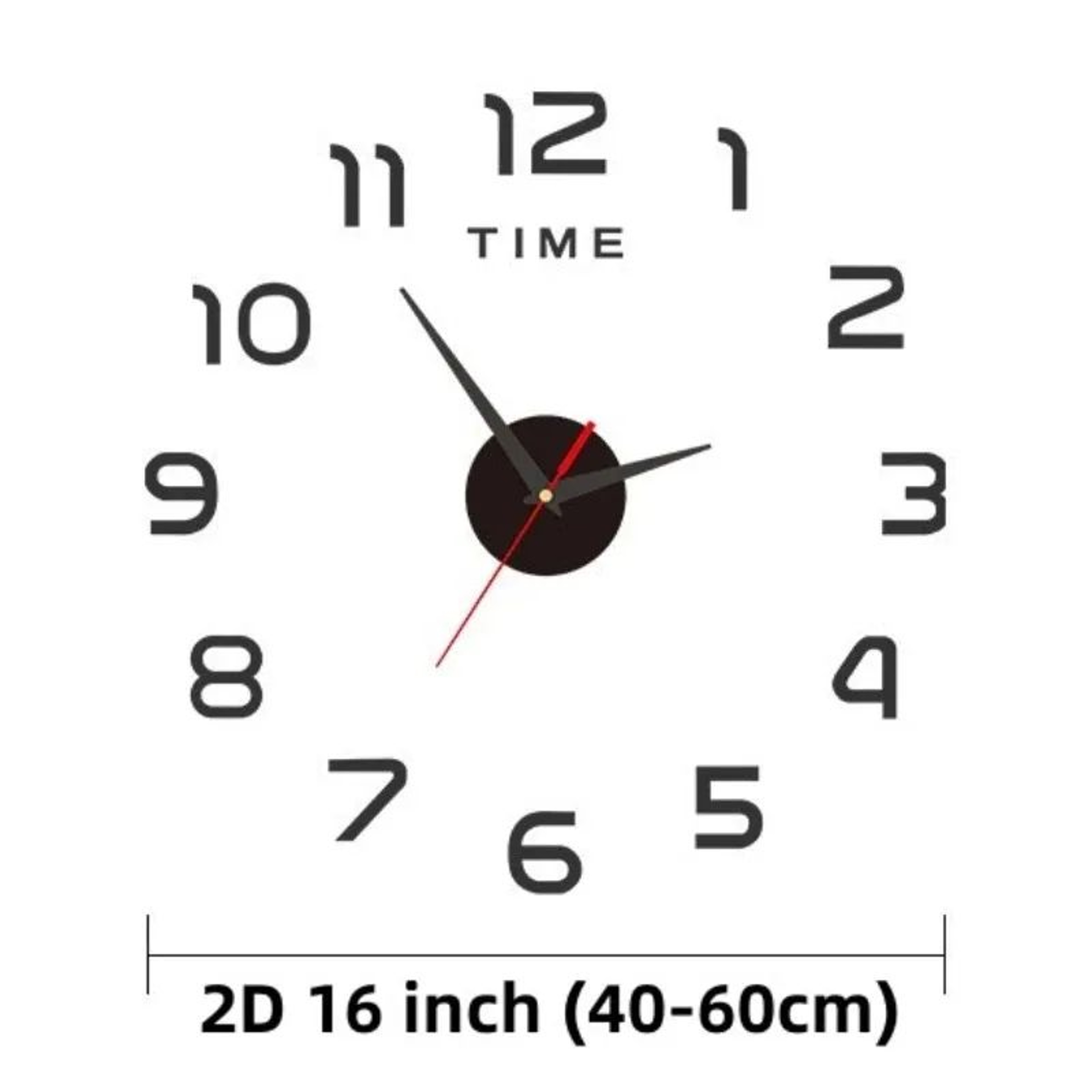 Modern DIY Large Wall Clock Acrylic Mirror Frameless Decor 5