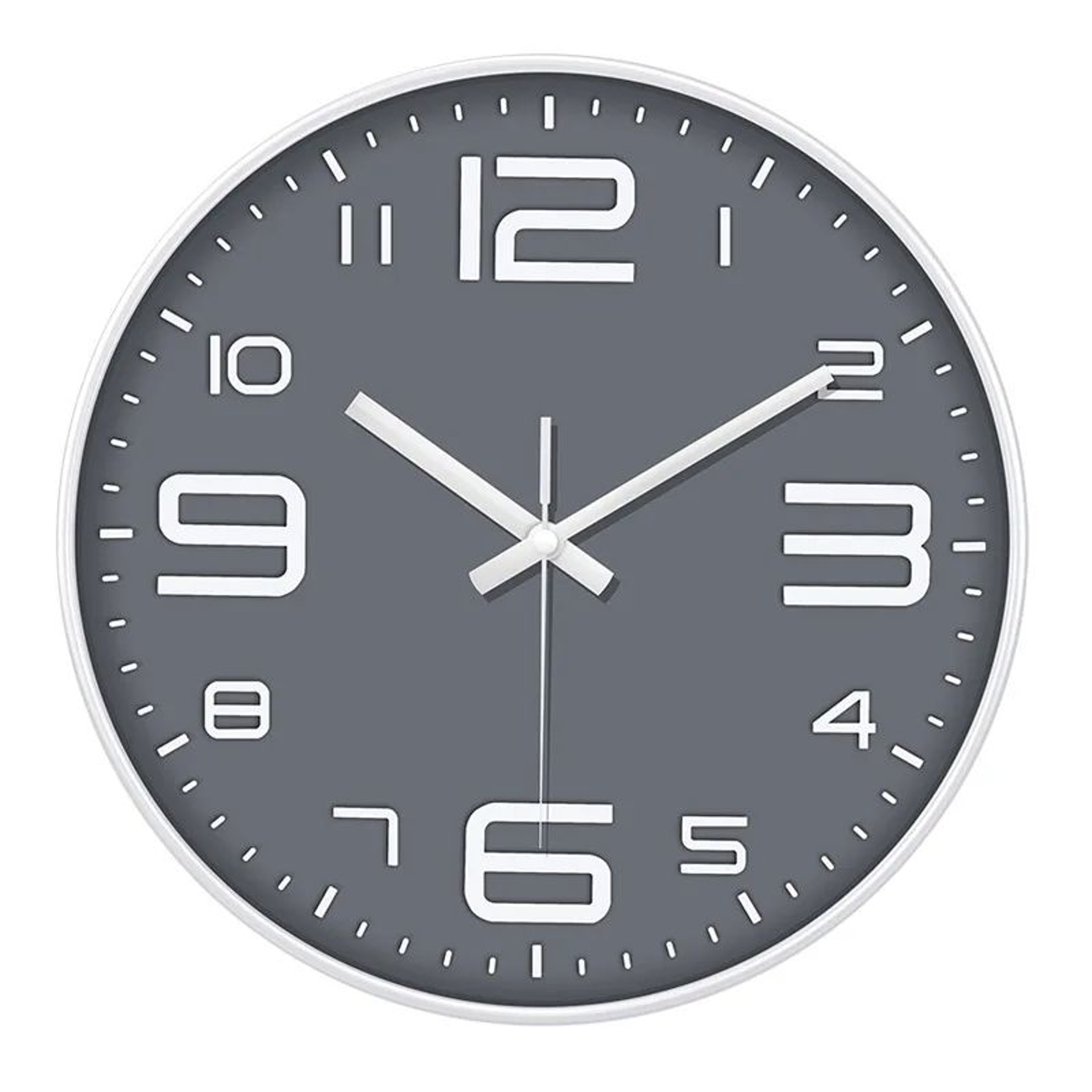Nordic Silent 12 Inch Modern Wall Clock  NonTicking Battery Powered Home Decor 10