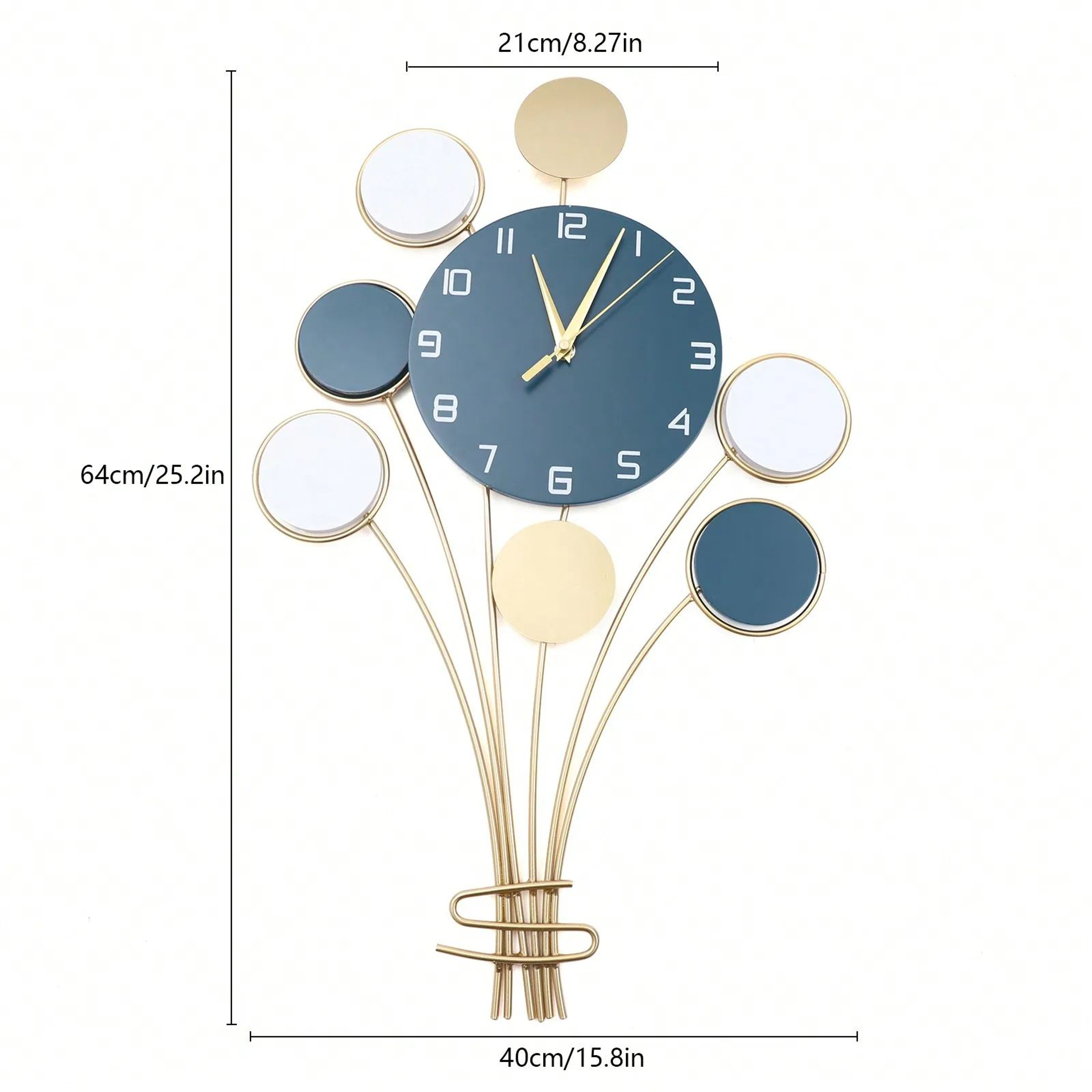 Hot Air Balloon Wall Clock Without Drilling  Large Decorative Silent Battery Wall Clock 1