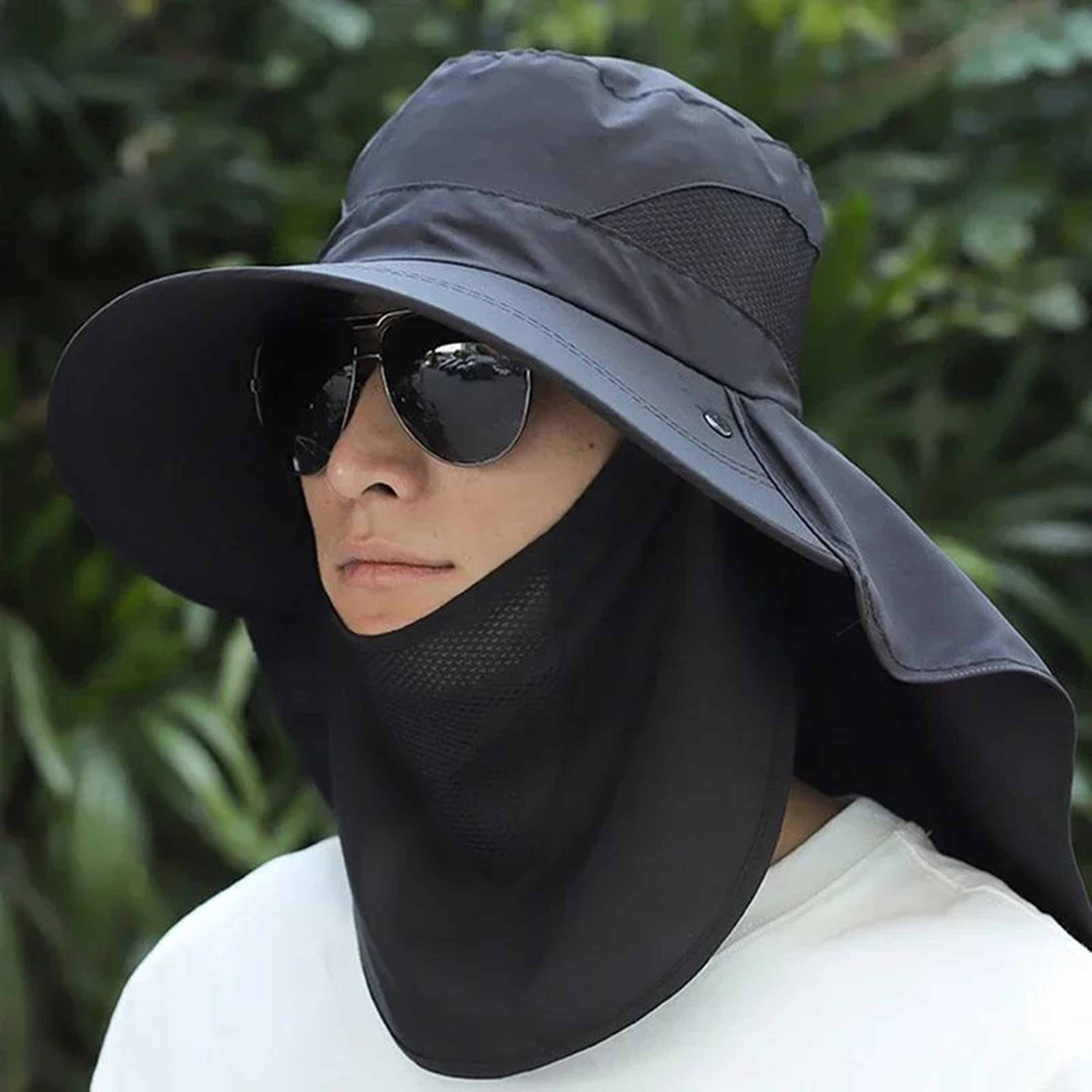 Removable Flap UV Protection Sun Hat  Convertible Wide Brim Fishing  Hiking Bucket Hat 1