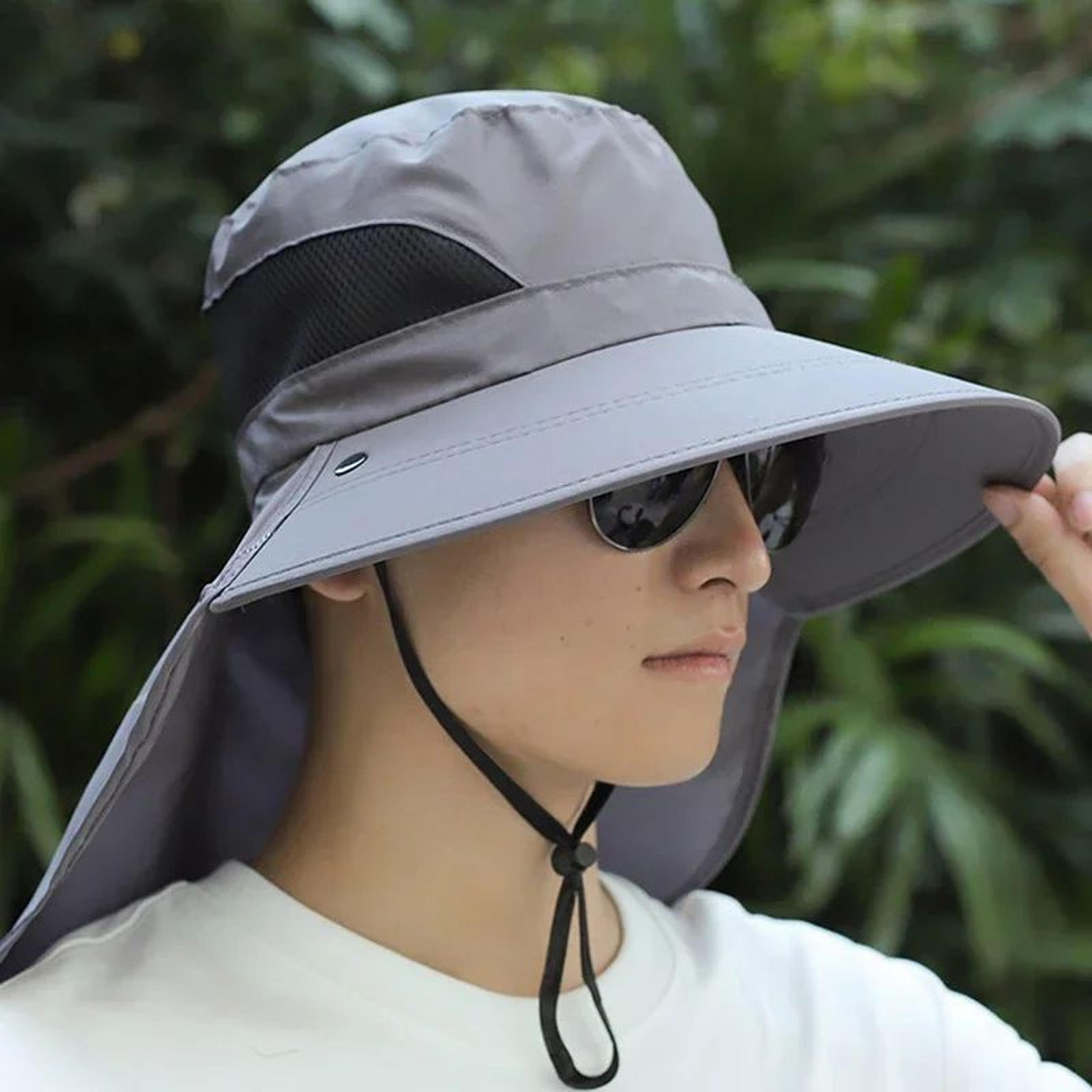 Removable Flap UV Protection Sun Hat  Convertible Wide Brim Fishing  Hiking Bucket Hat 3