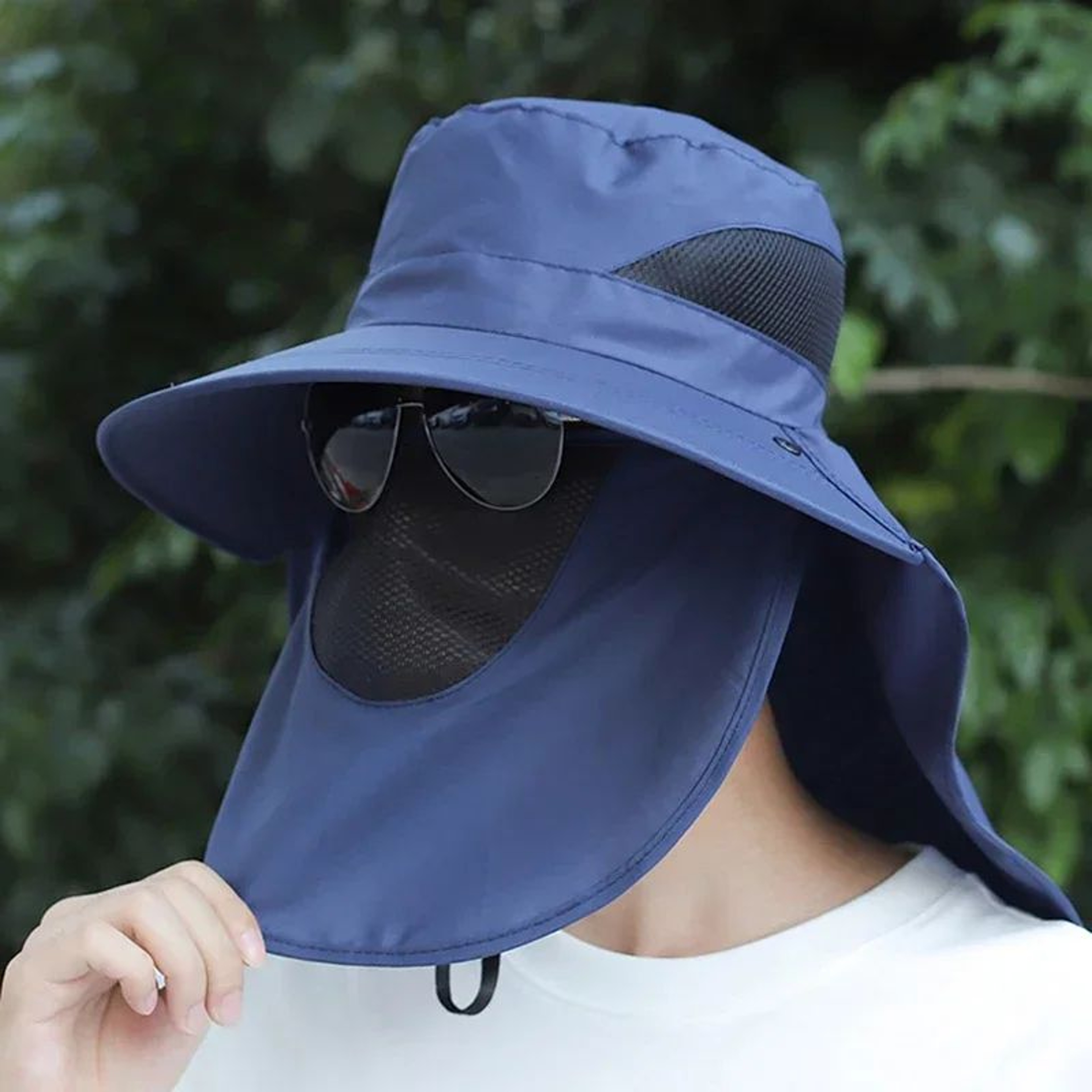 Removable Flap UV Protection Sun Hat  Convertible Wide Brim Fishing  Hiking Bucket Hat 6