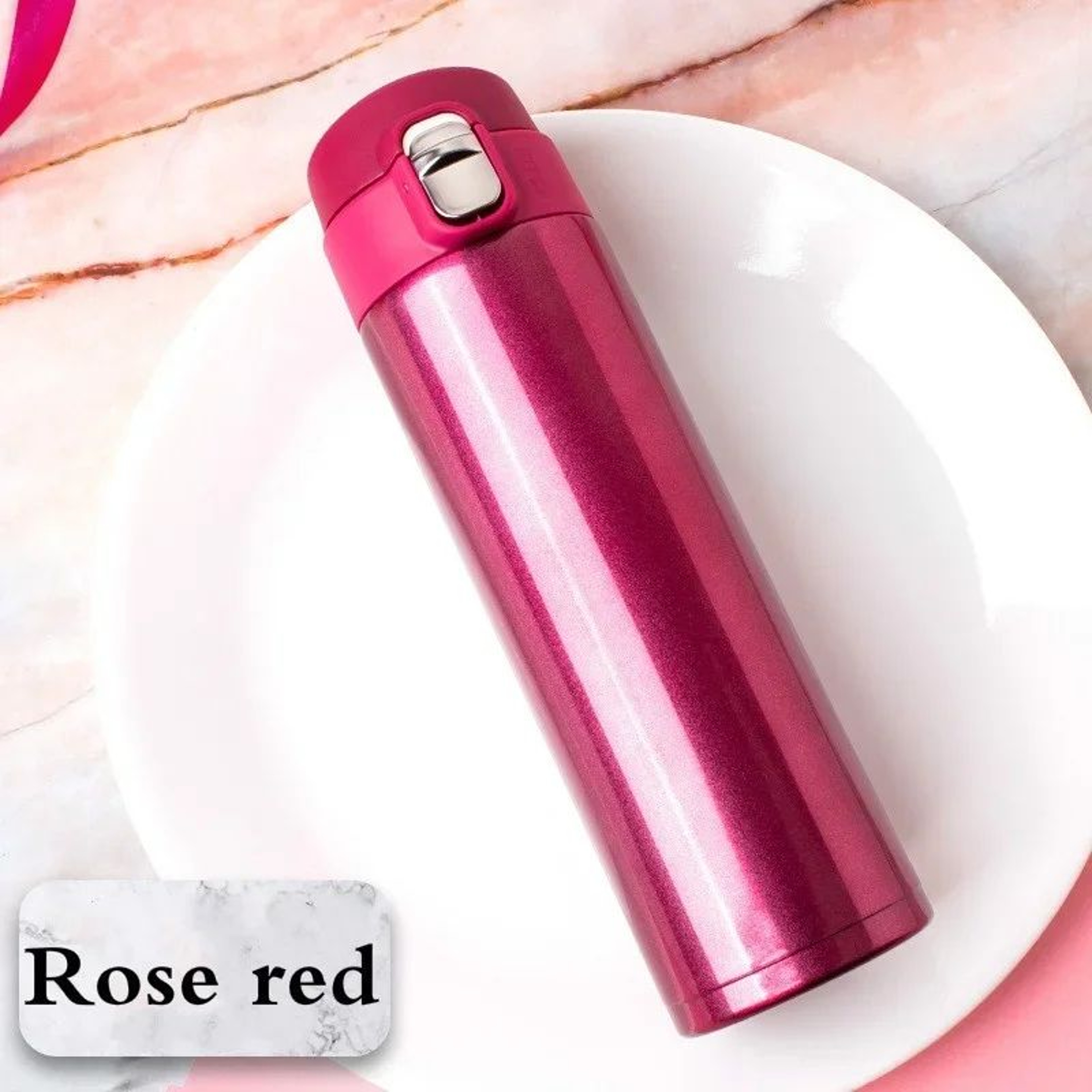 500ml Stainless Steel Vacuum Flask With OneTouch Lid  Insulated Thermos Bottle For Coffee  Tea 9