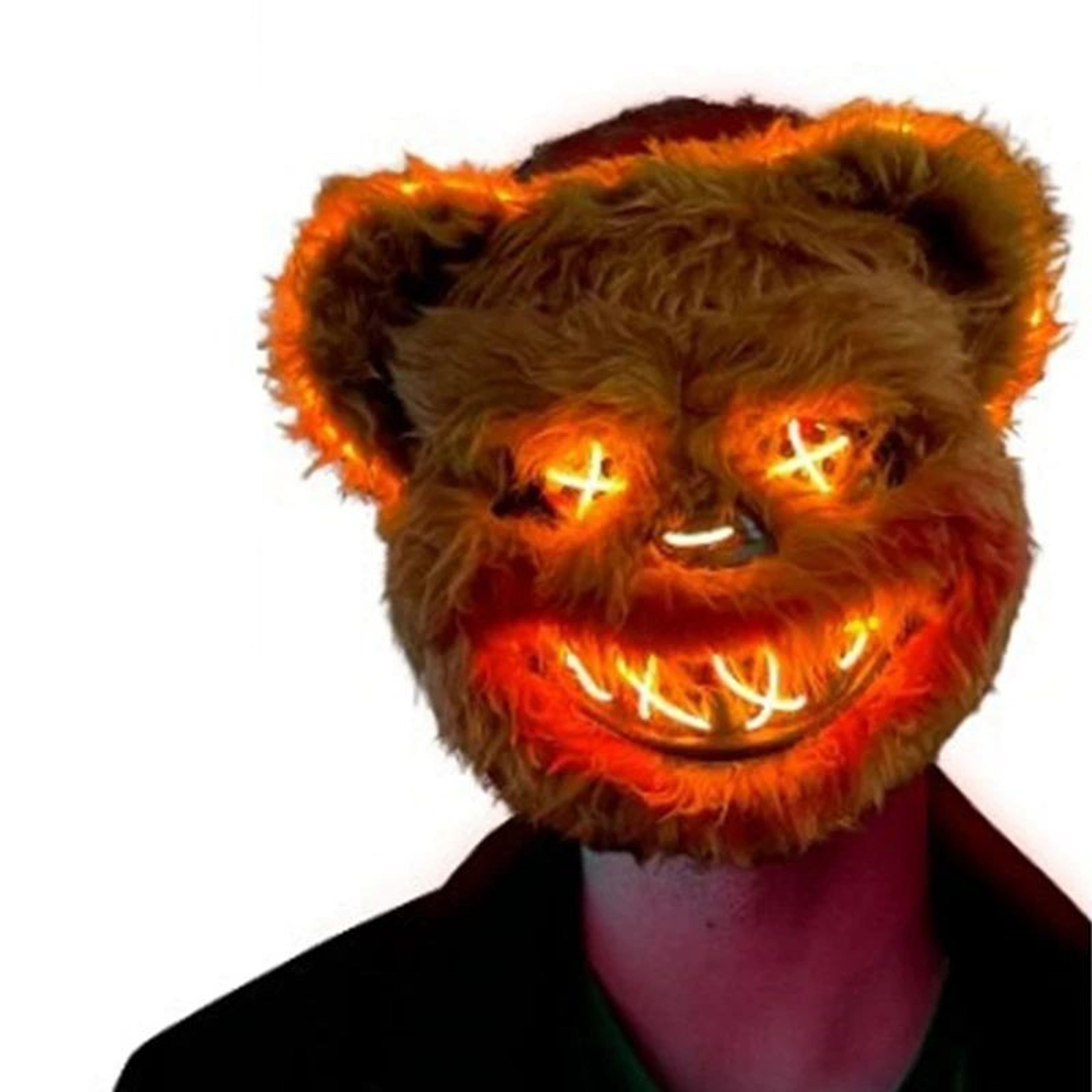 LED Bloody Rabbit Glow Mask  Horror Cosplay Light Up Halloween Mask 3