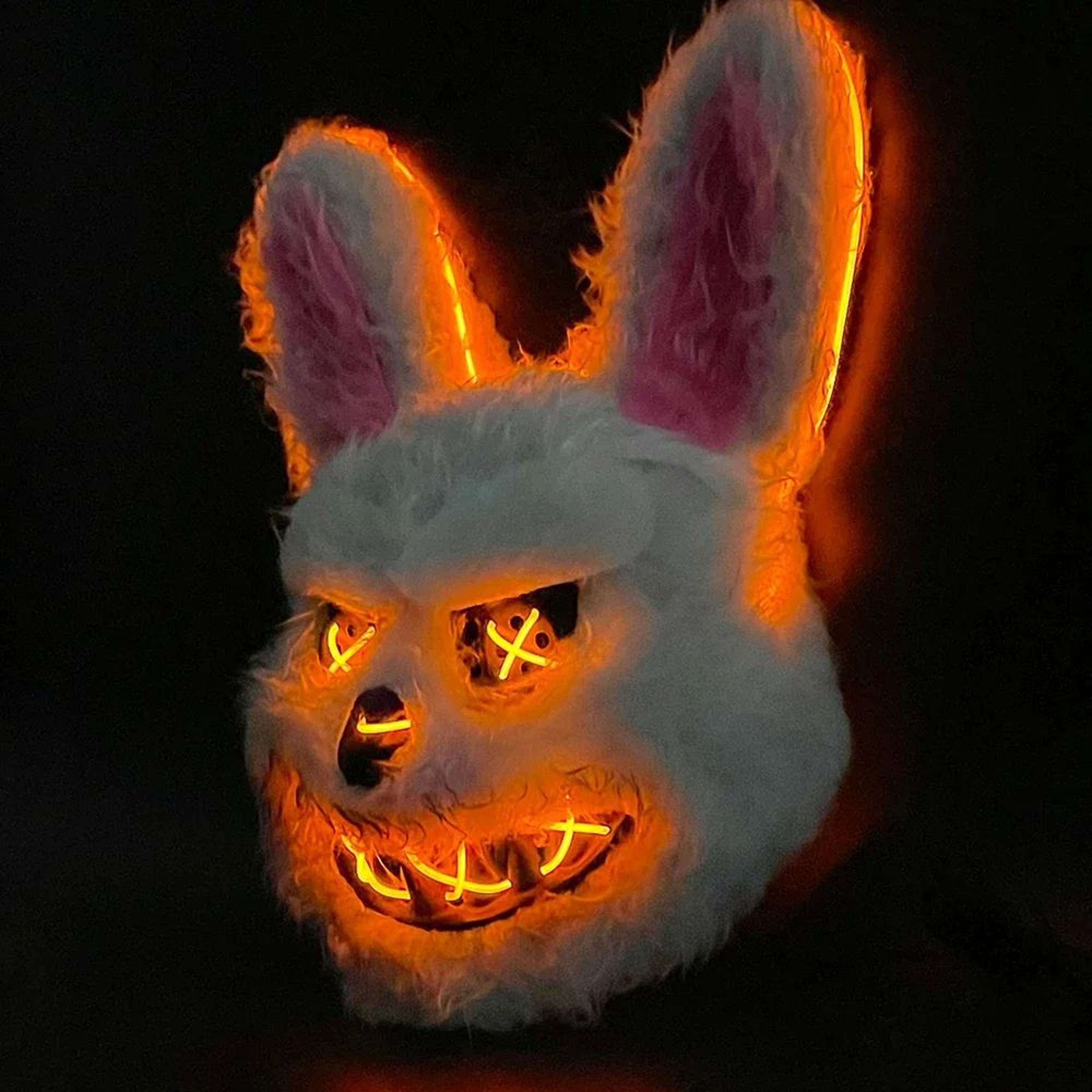 LED Bloody Rabbit Glow Mask  Horror Cosplay Light Up Halloween Mask 7