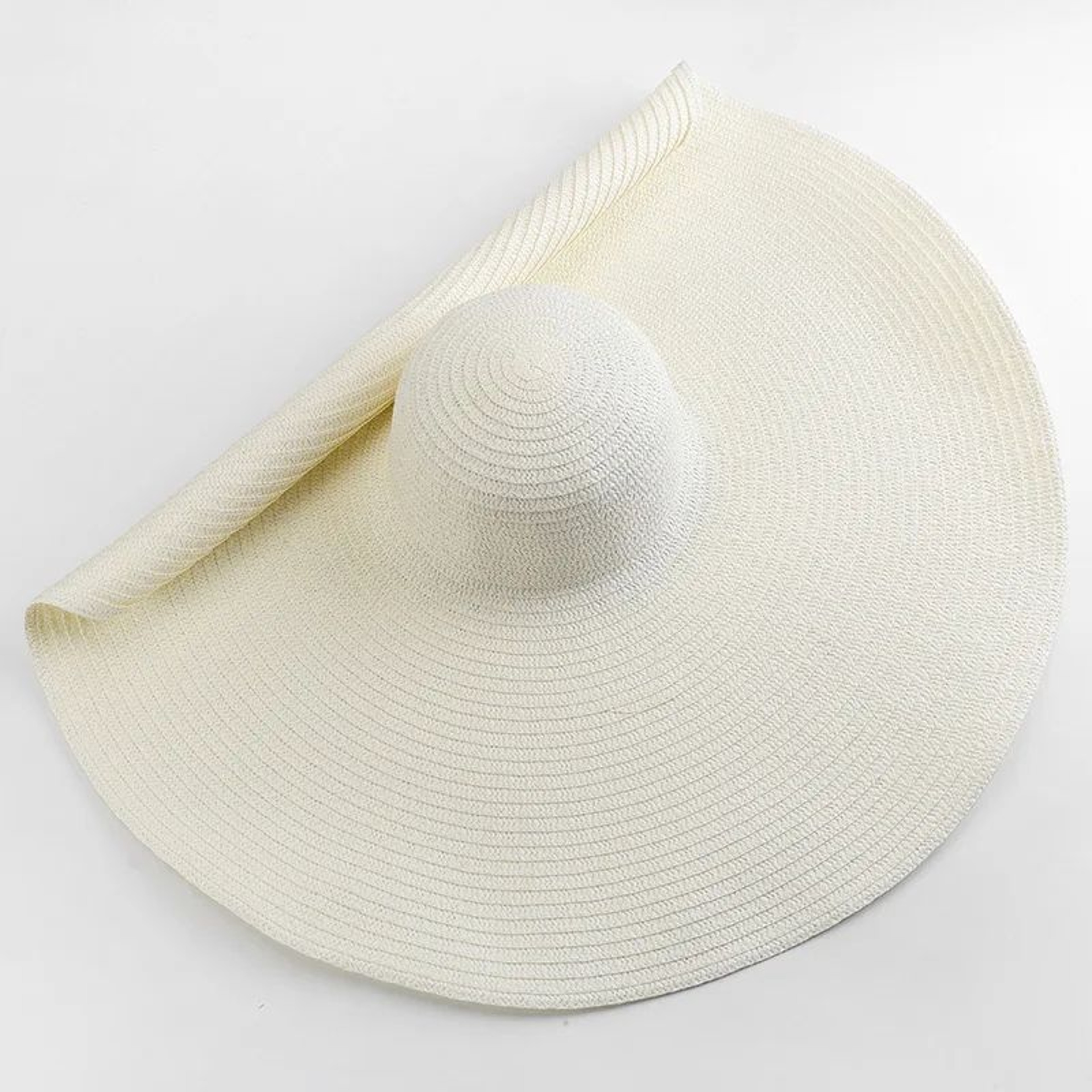 Oversized 70cm Wide Brim Beach Sun Hat  Foldable UV Protection Straw Hat For Women 17