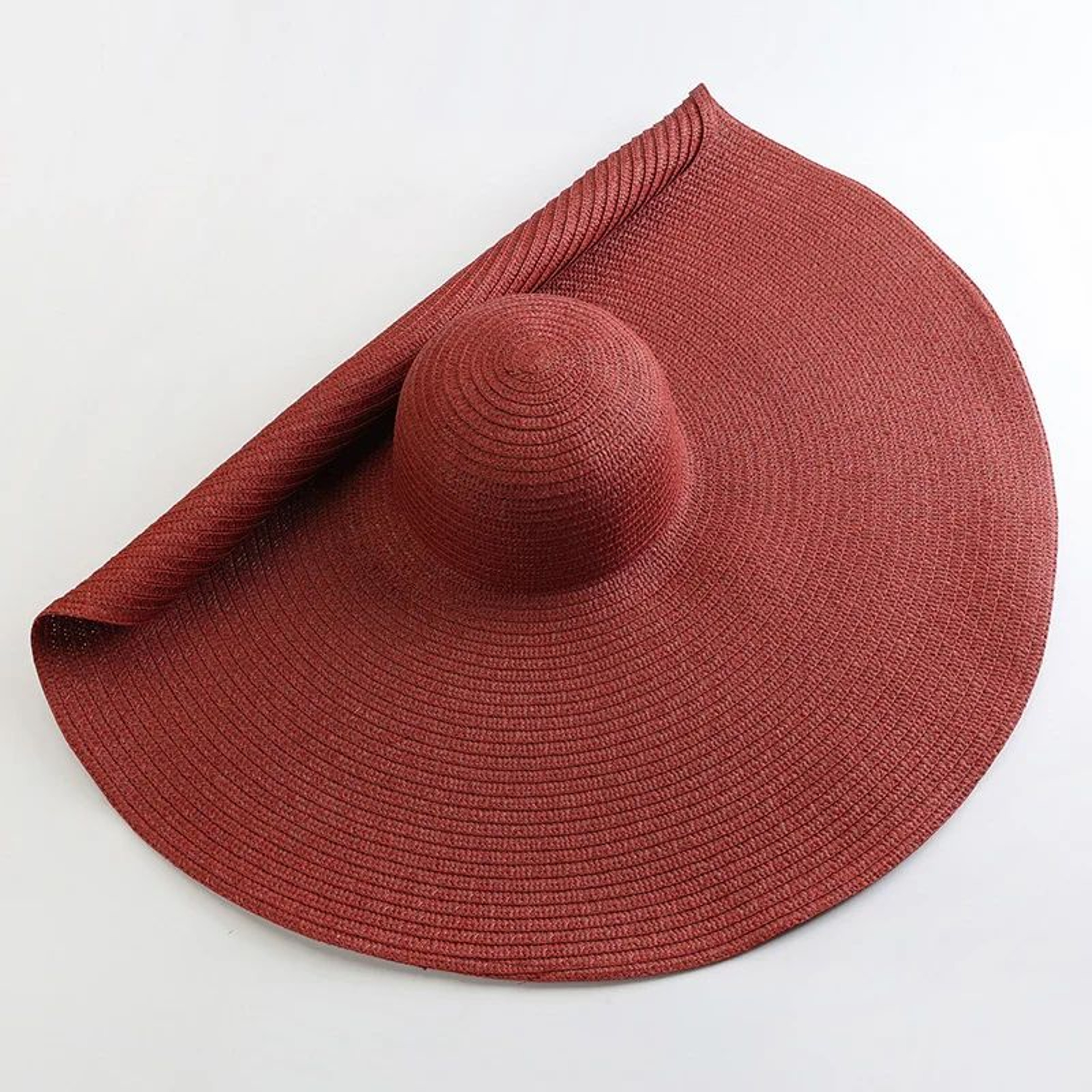 Oversized 70cm Wide Brim Beach Sun Hat  Foldable UV Protection Straw Hat For Women 13