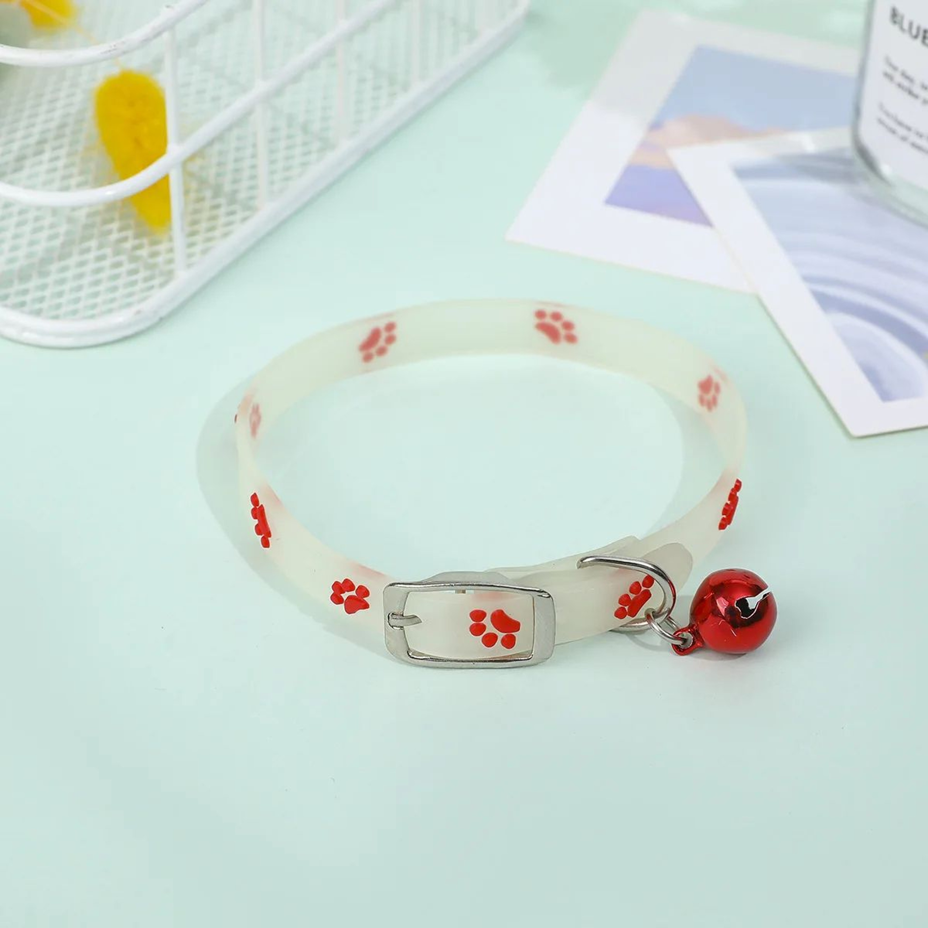 GlowSafe Cat Bell Collar  Glow In The Dark Cat Collar For Cats  Small Dogs 8