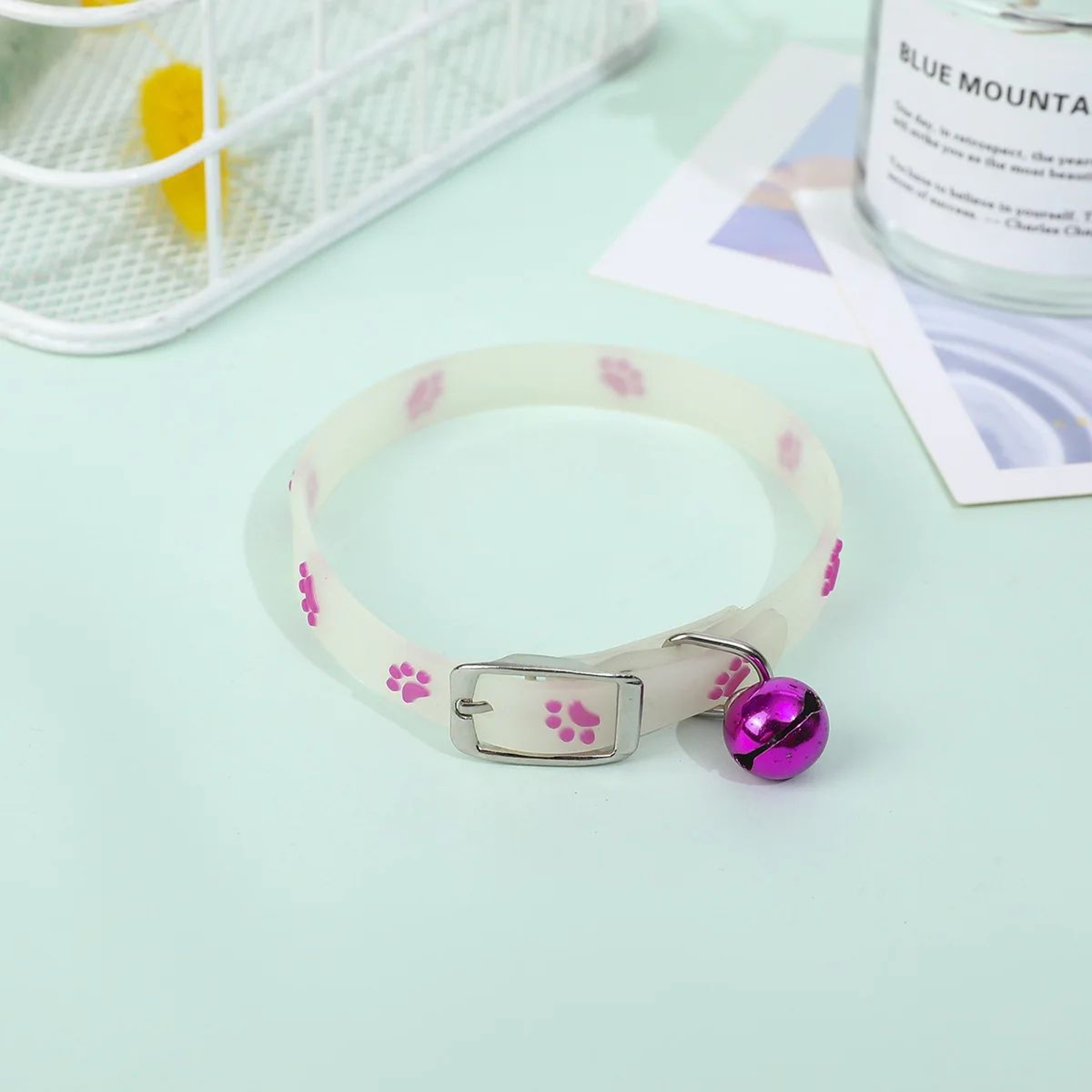 GlowSafe Cat Bell Collar  Glow In The Dark Cat Collar For Cats  Small Dogs 9