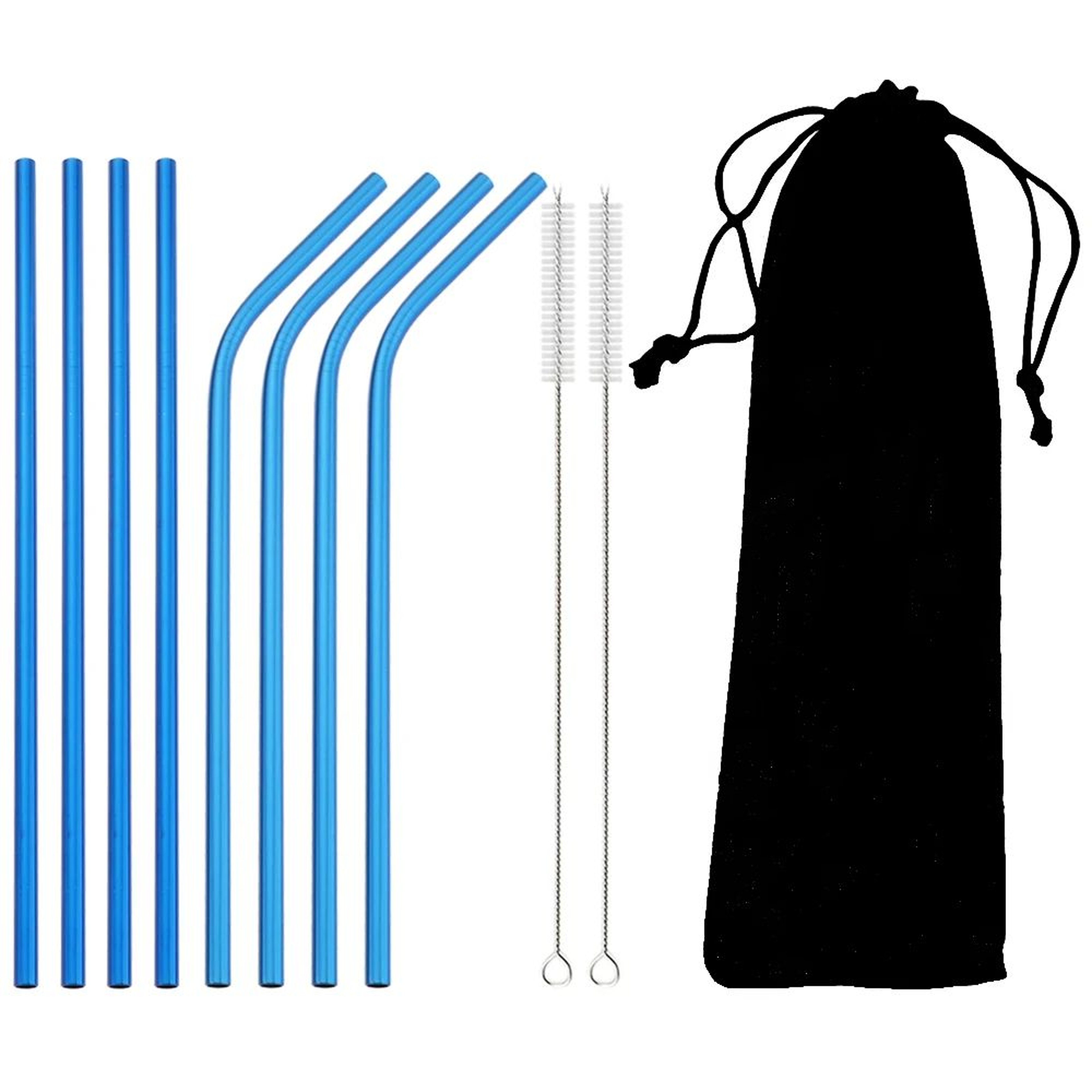 Rainbow Reusable Metal Straws Set With Cleaning Brush  Premium Stainless Steel Drinking Straws For  11