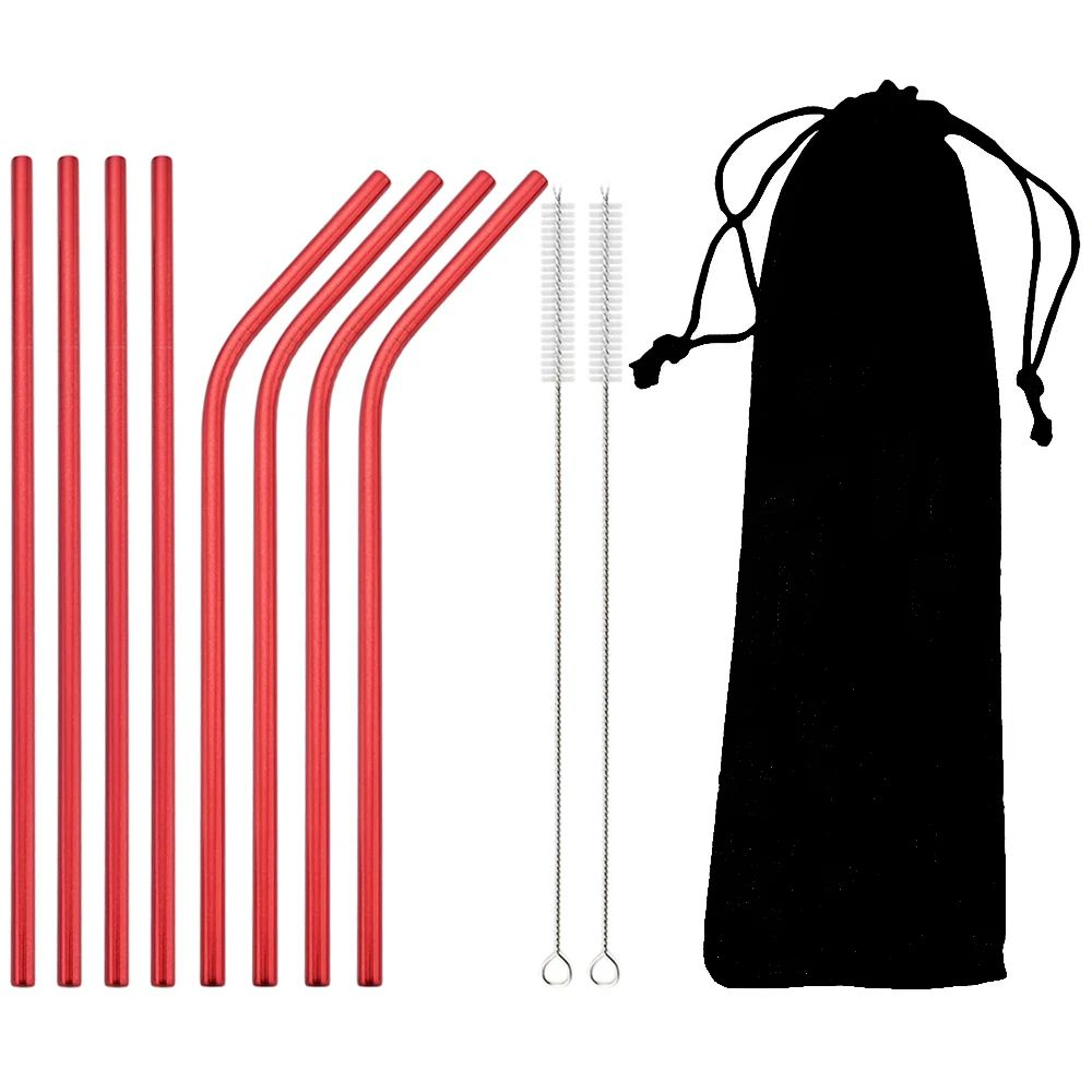 Rainbow Reusable Metal Straws Set With Cleaning Brush  Premium Stainless Steel Drinking Straws For  14