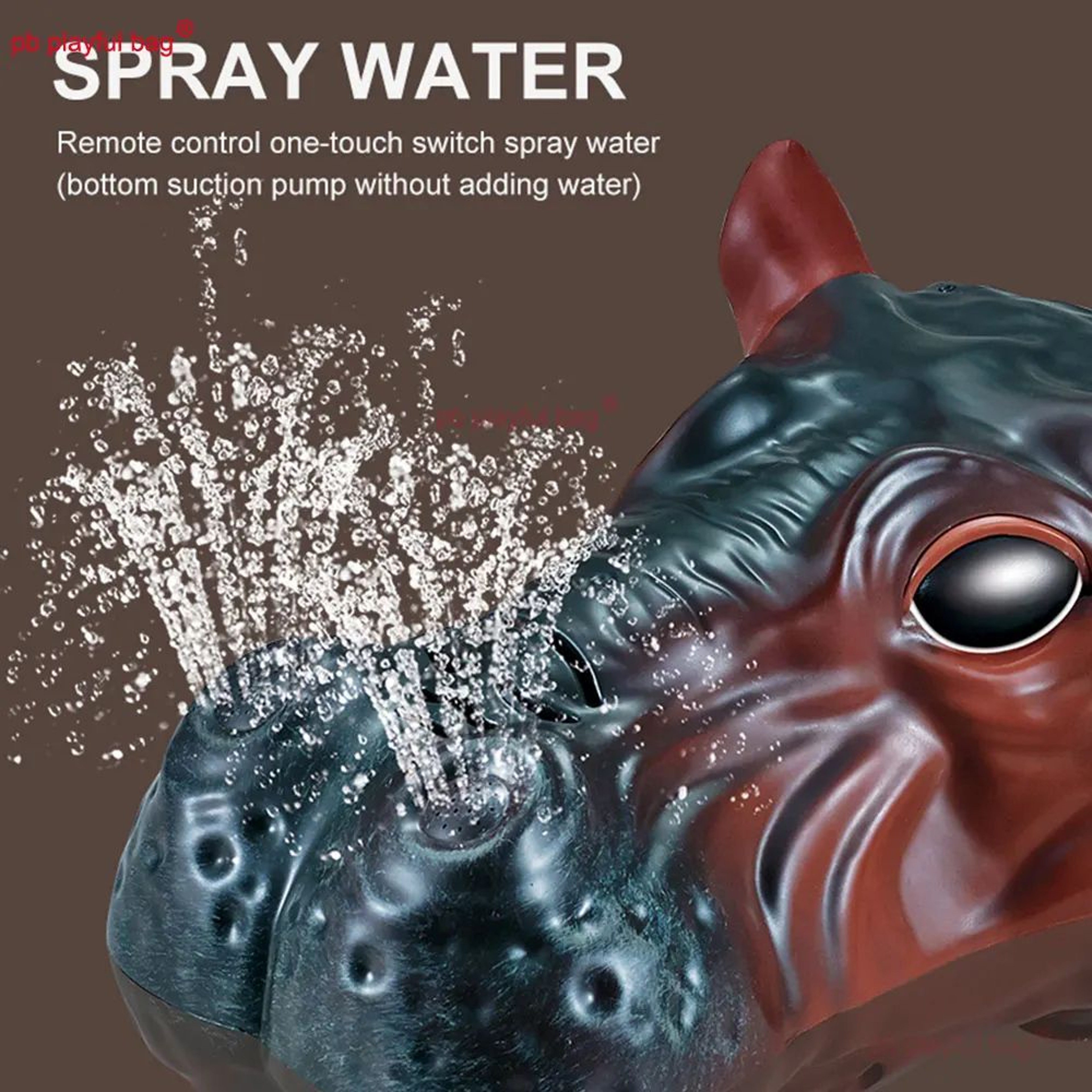 Hippo Splash Pro RC Hippo Boat  24GHz DoublePropeller Water Spraying RC Boat For Pools  Lakes 3
