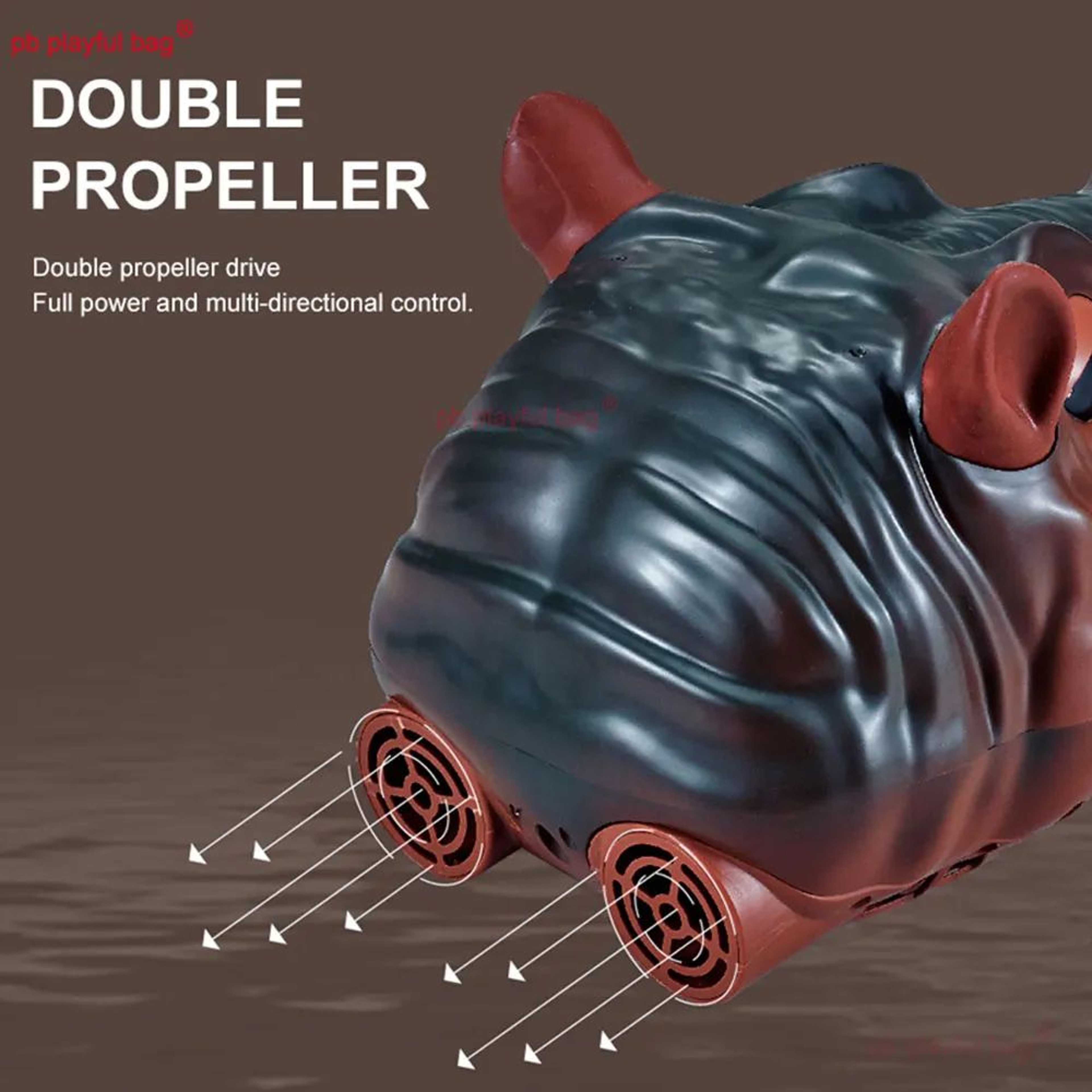 Hippo Splash Pro RC Hippo Boat  24GHz DoublePropeller Water Spraying RC Boat For Pools  Lakes 5