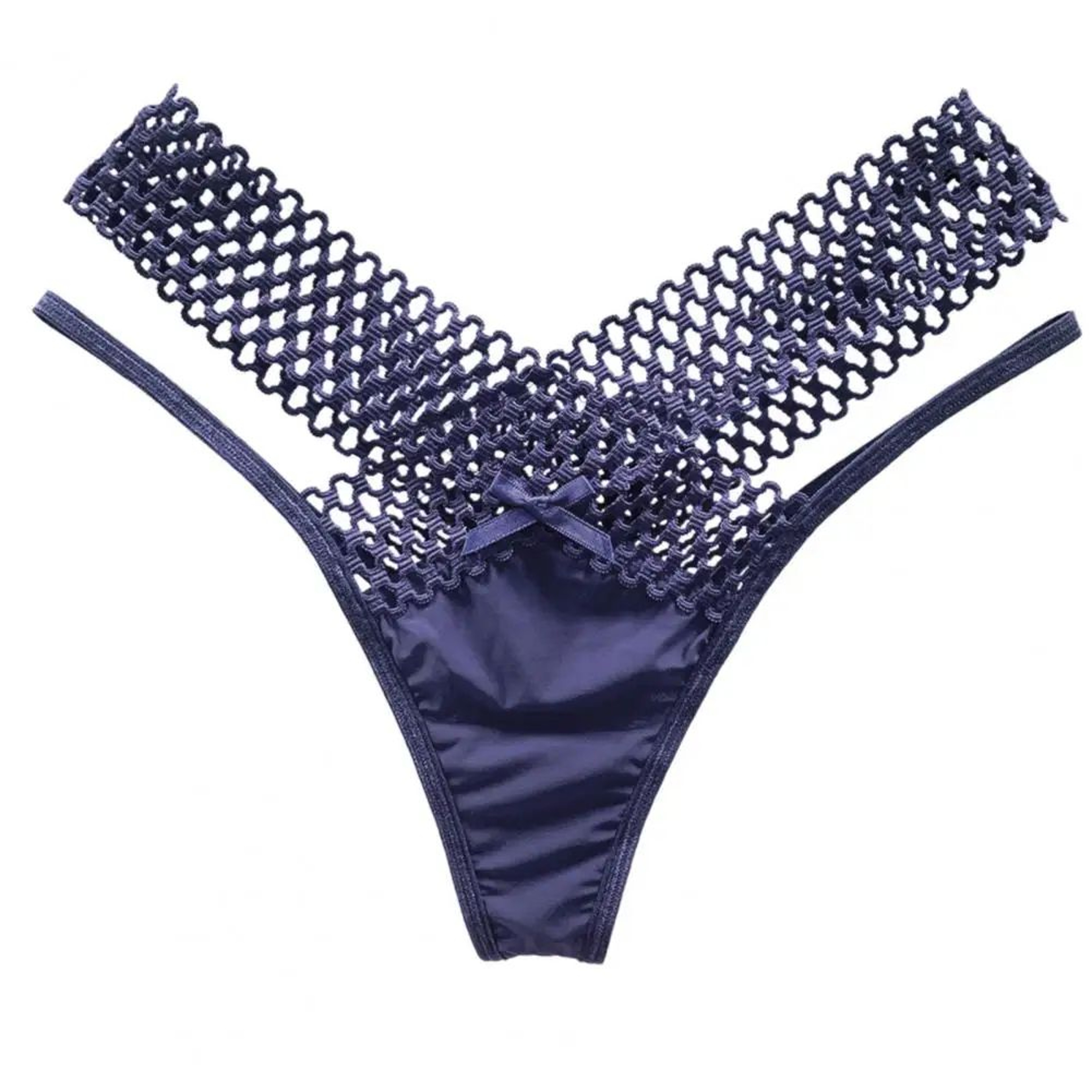 French Strappy Womens Mesh Thong Low Rise Sheer Lingerie 3