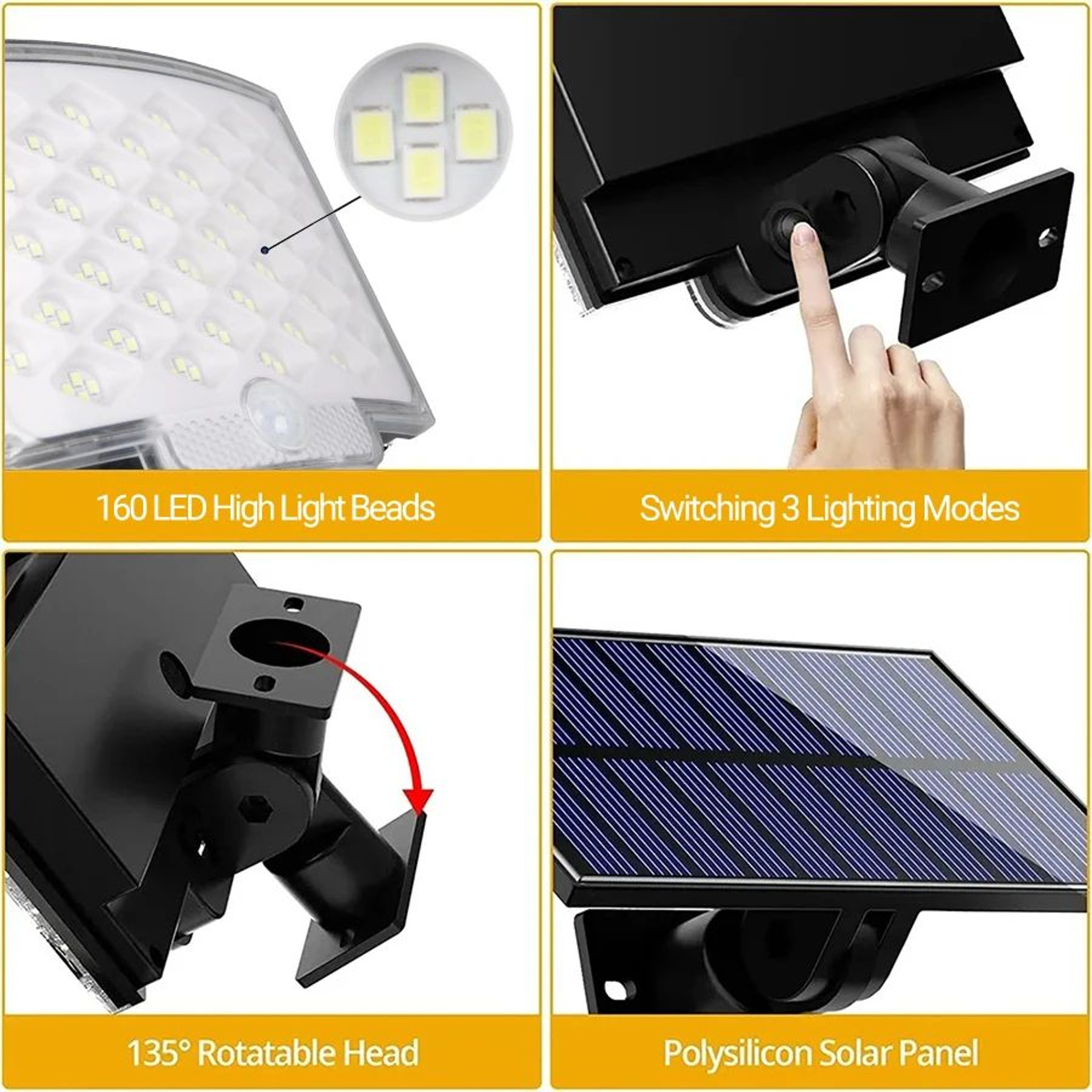 SolarGuard Pro Solar Motion Sensor Light With Separate Panel  Waterproof Solar Flood Light Outdoor  2