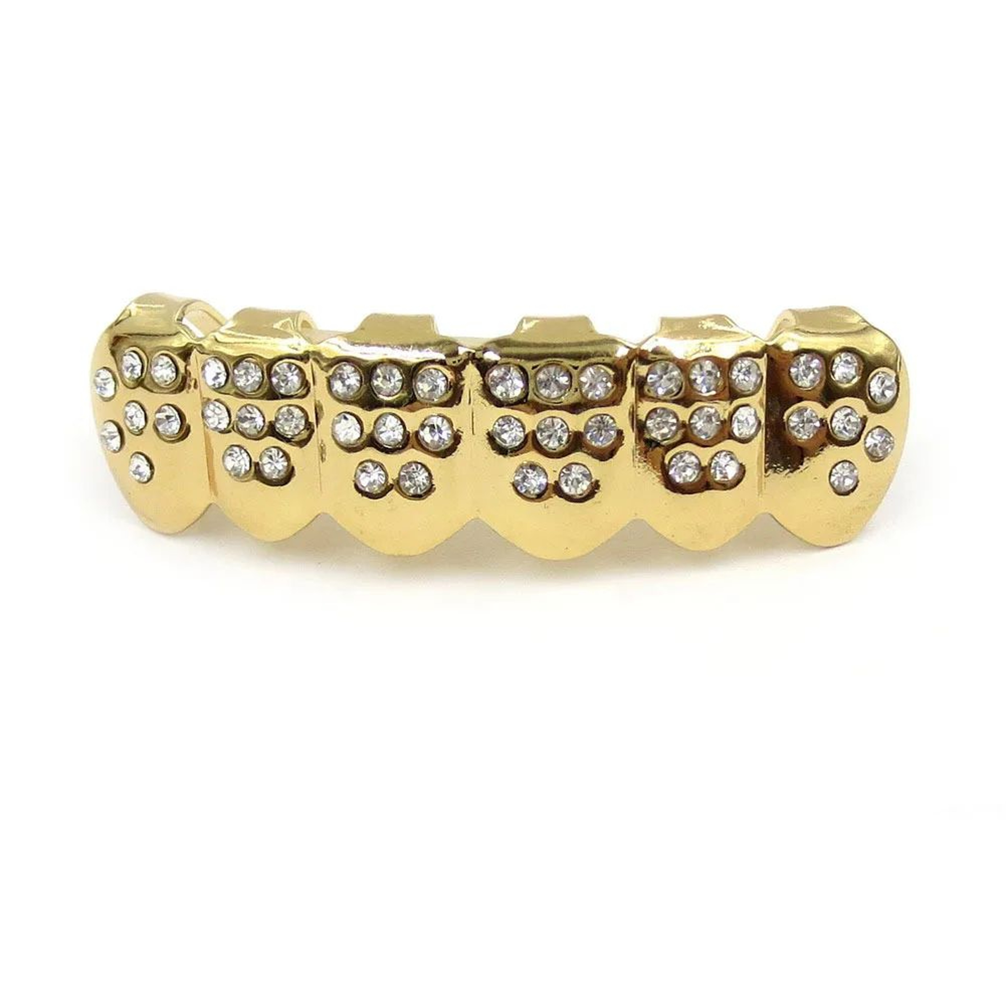 TOPGRILLZ Iced Out Grillz Top And Bottom Set For Men And Women CZ Gold Teeth Grillz In Gold Or Silv 6