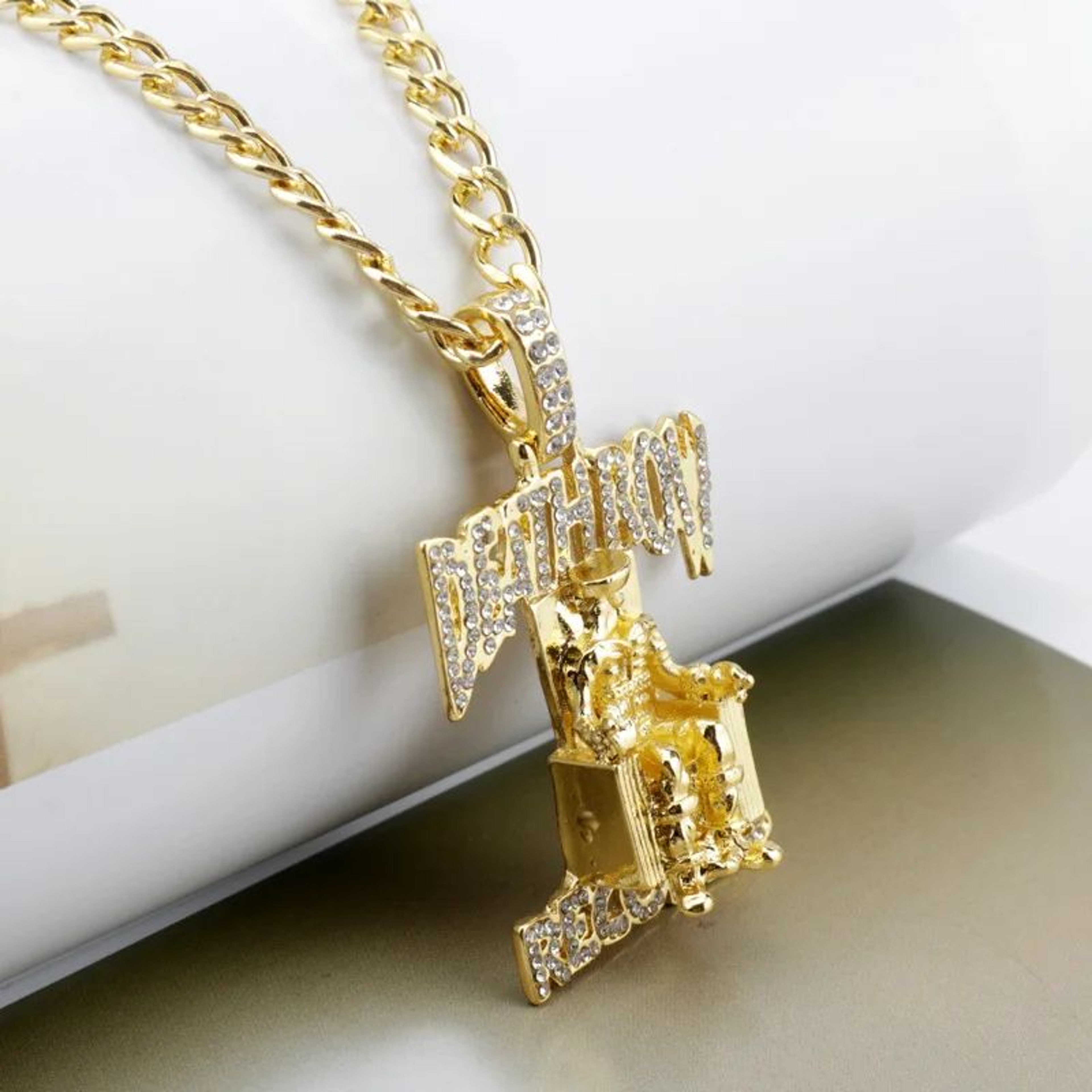 Street Rebel Zircon Prisoner Hip Hop Pendant Necklace 3