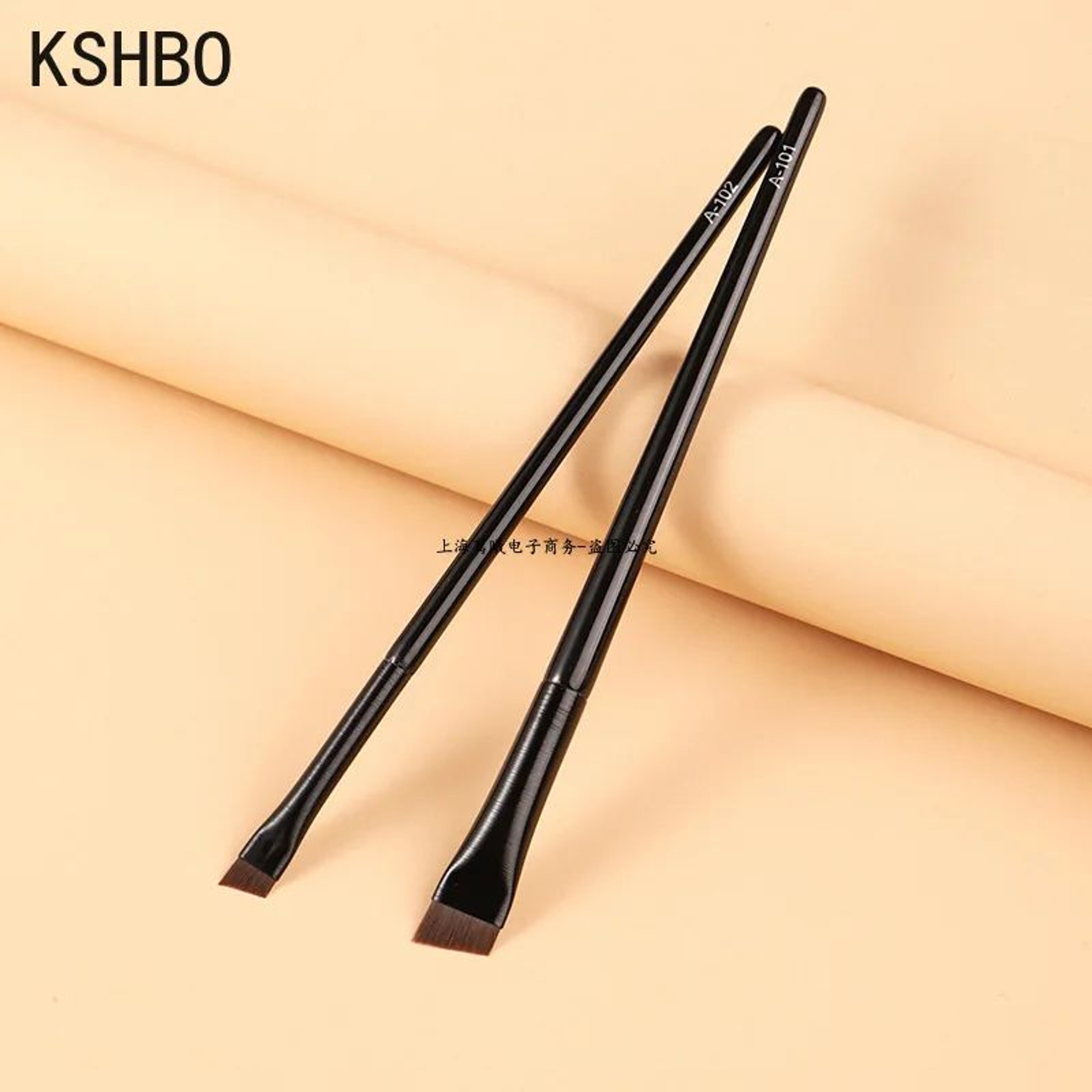 Precision Duo Angled Eyebrow Brush  Eyebrow Liner Brush Set  Portable Brow Contour Brush 2PCS 3
