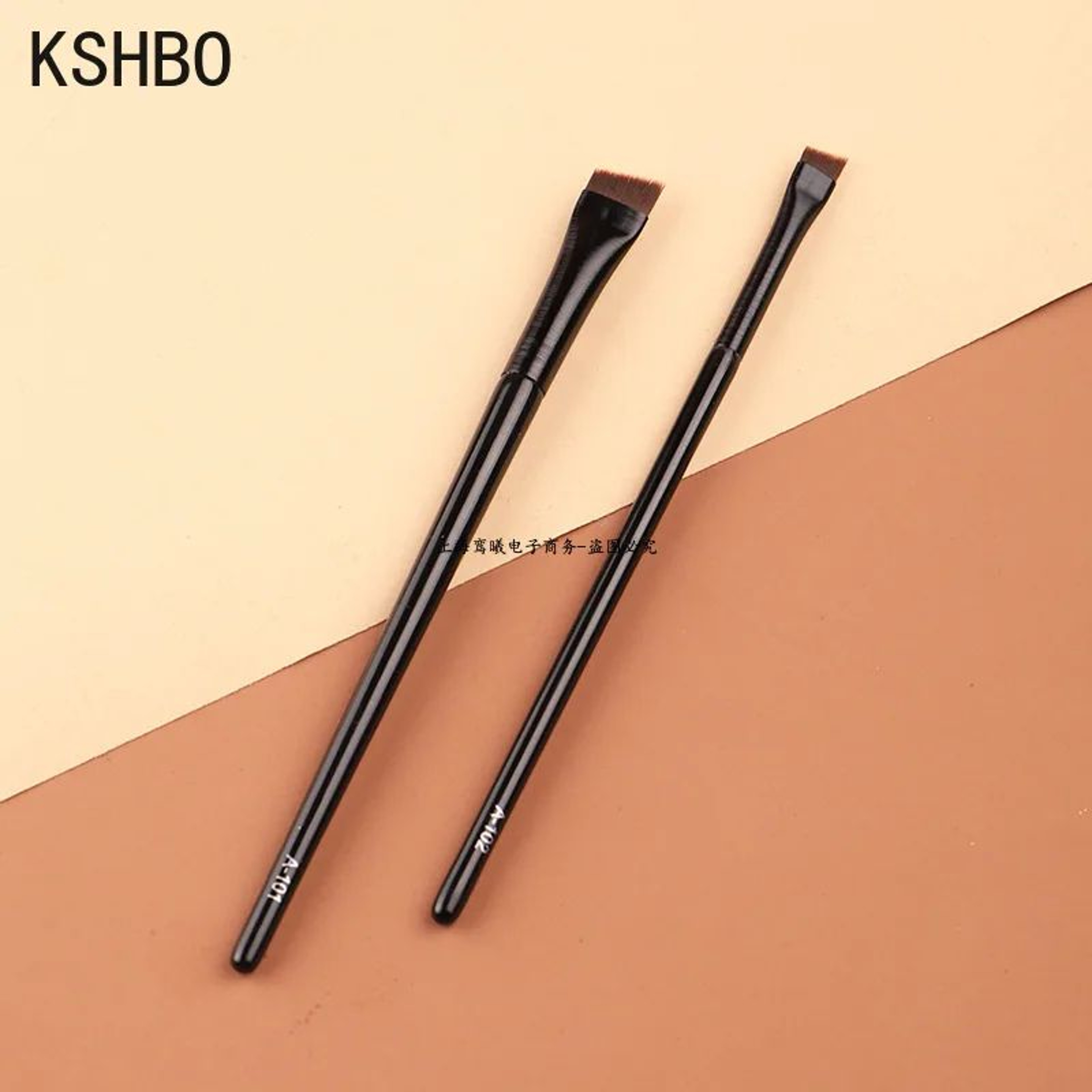 Precision Duo Angled Eyebrow Brush  Eyebrow Liner Brush Set  Portable Brow Contour Brush 2PCS 4