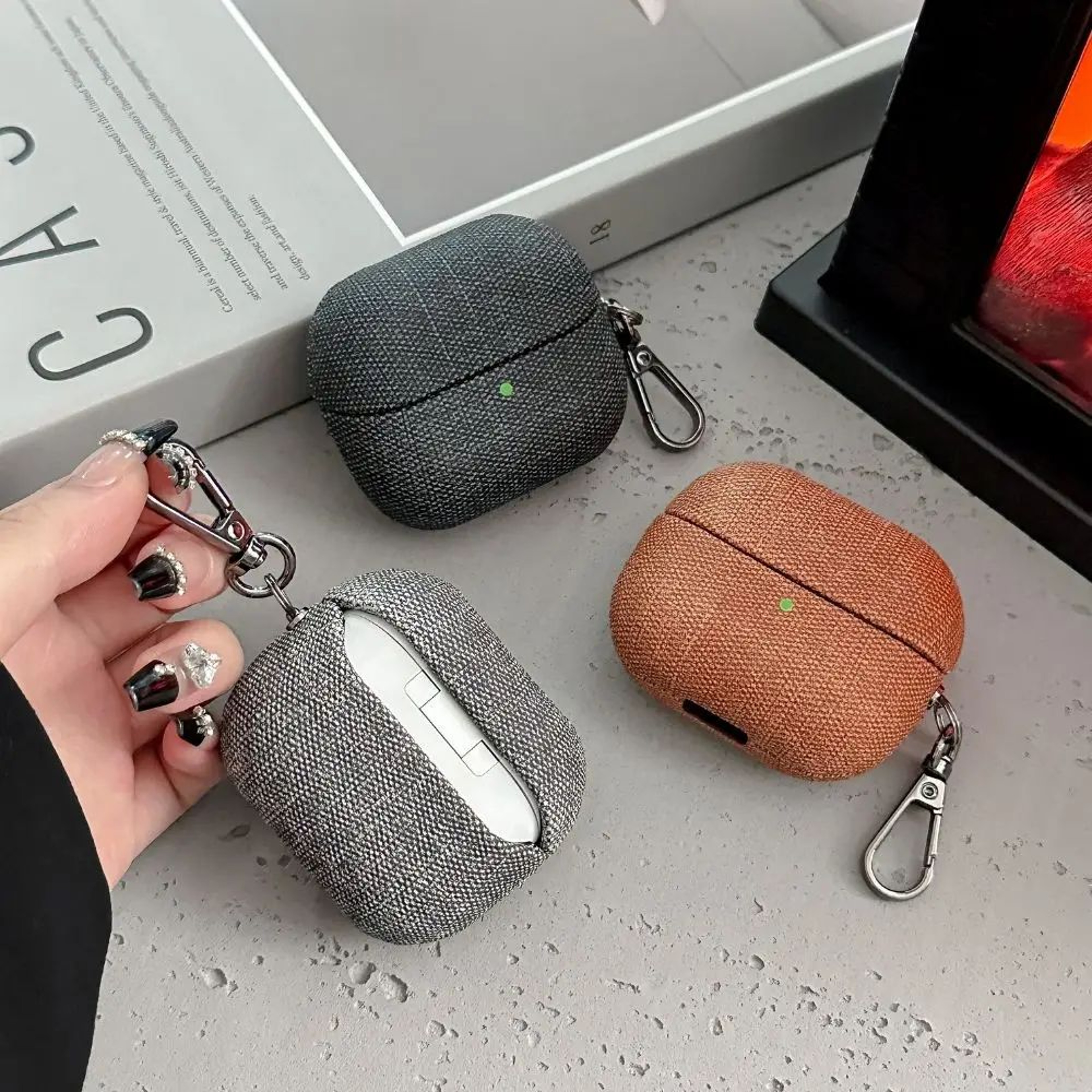 Fabric Texture Galaxy Buds 3 Pro Case  Slim Protective Galaxy Buds 3 Cover 4