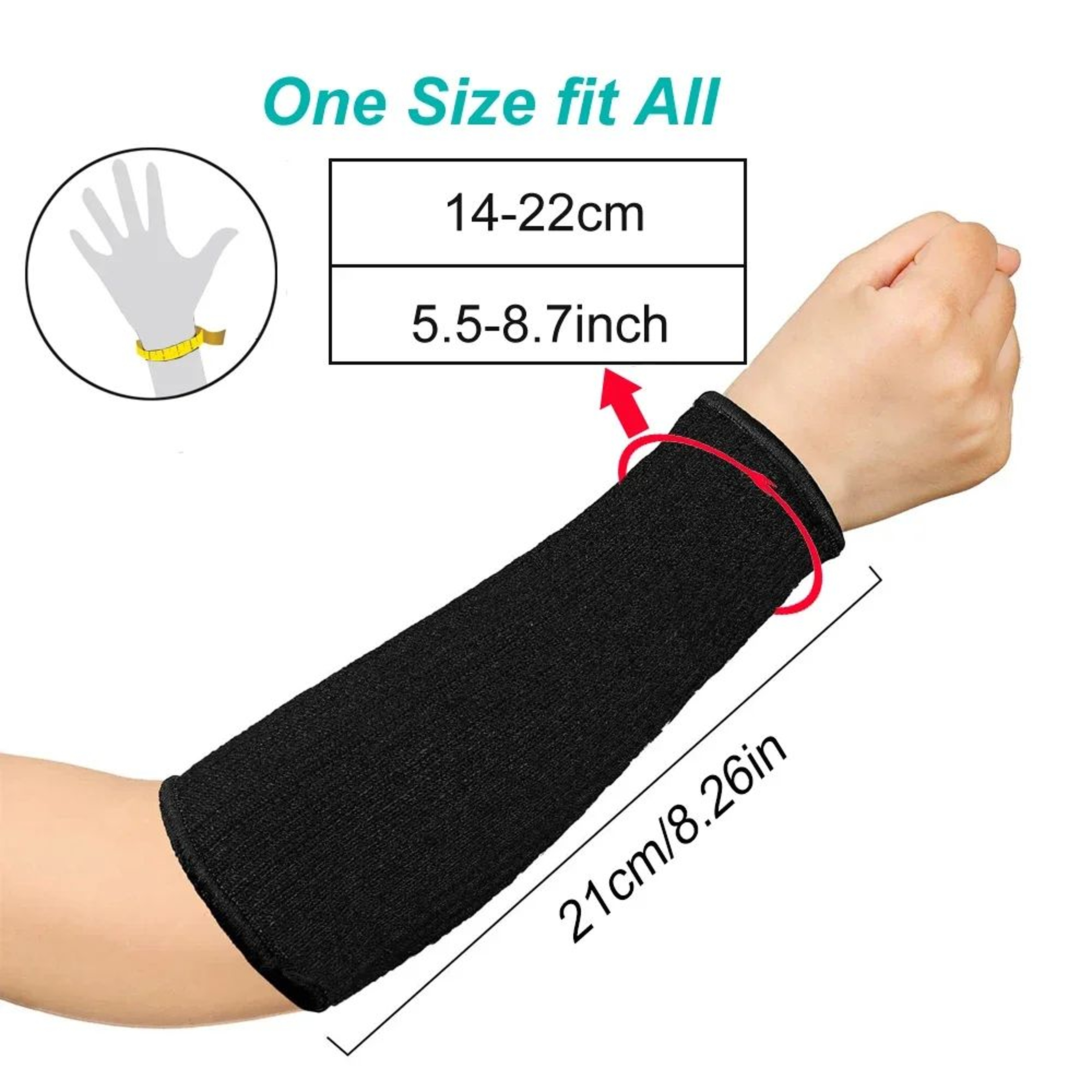 Level 5 Cut Resistant Sleeves – Lightweight Forearm Protection Sleeves for Work, Gardening & Kitchen Safety – view 7