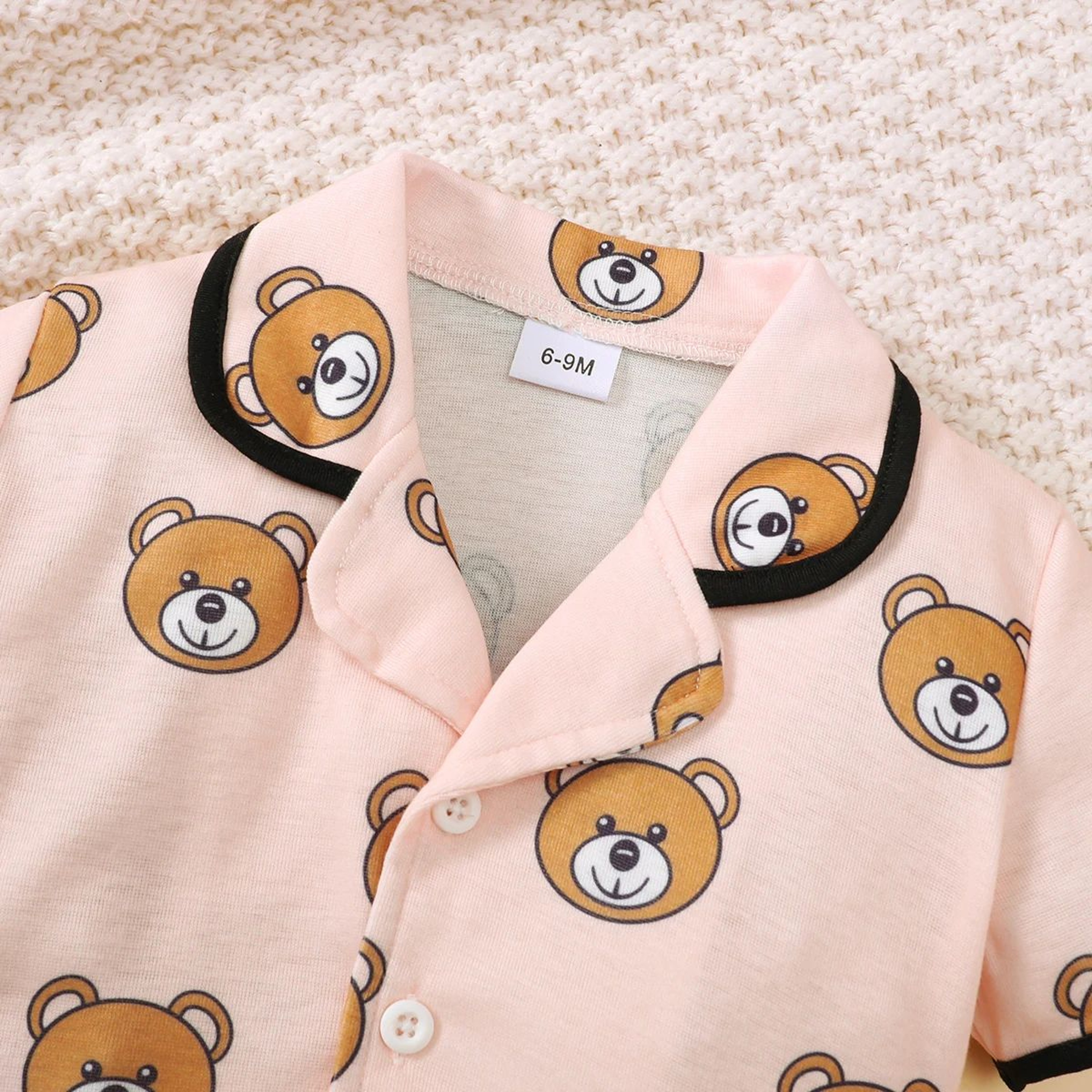 Cartoon Baby Pajama Set  Soft Cotton Toddler Summer Pajamas With Short Sleeve Top  Shorts 03 Years 1