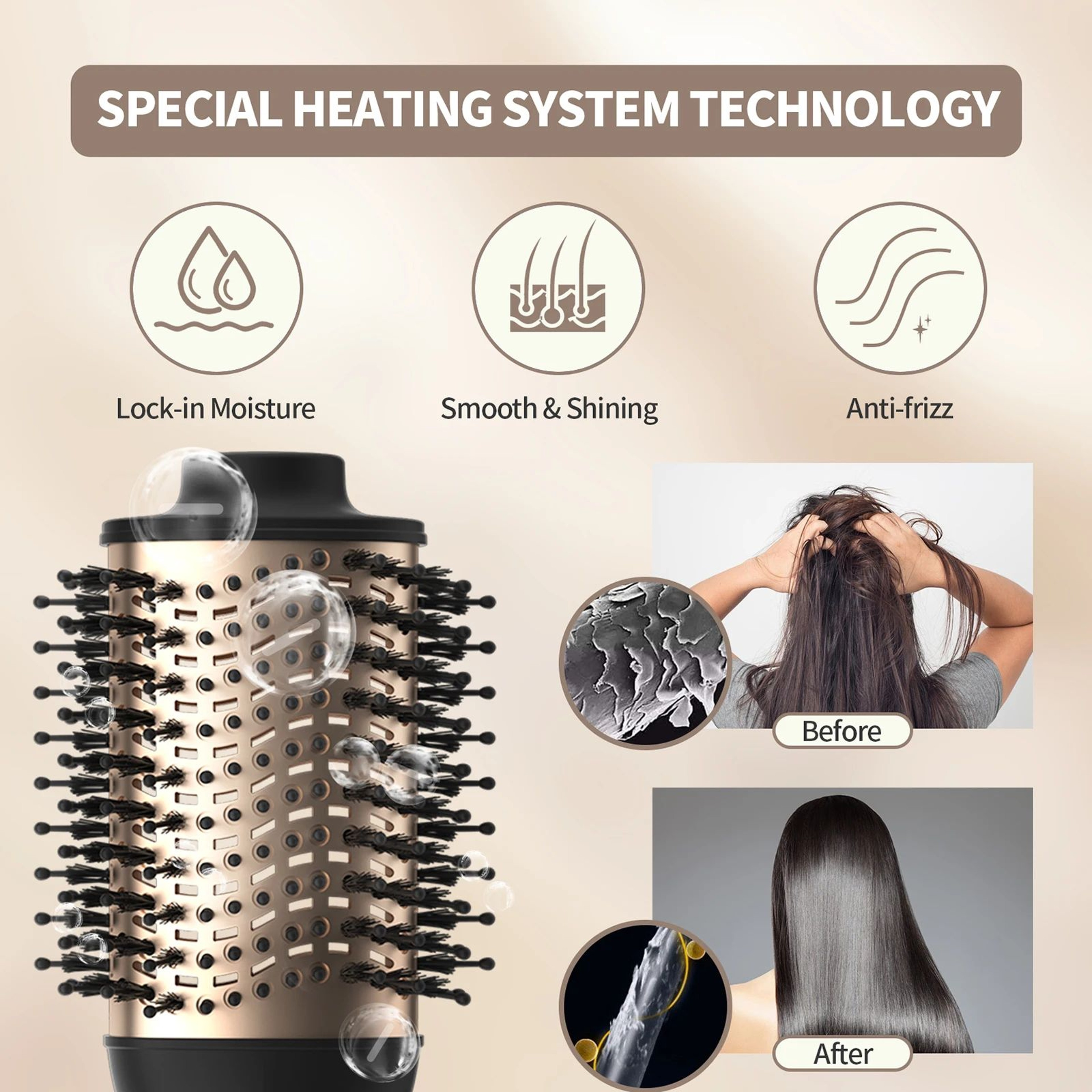 SilkStyle Pro 4in1 Ionic Hot Air Brush  Blow Dryer Brush Styler For Smooth Voluminous Hair 3