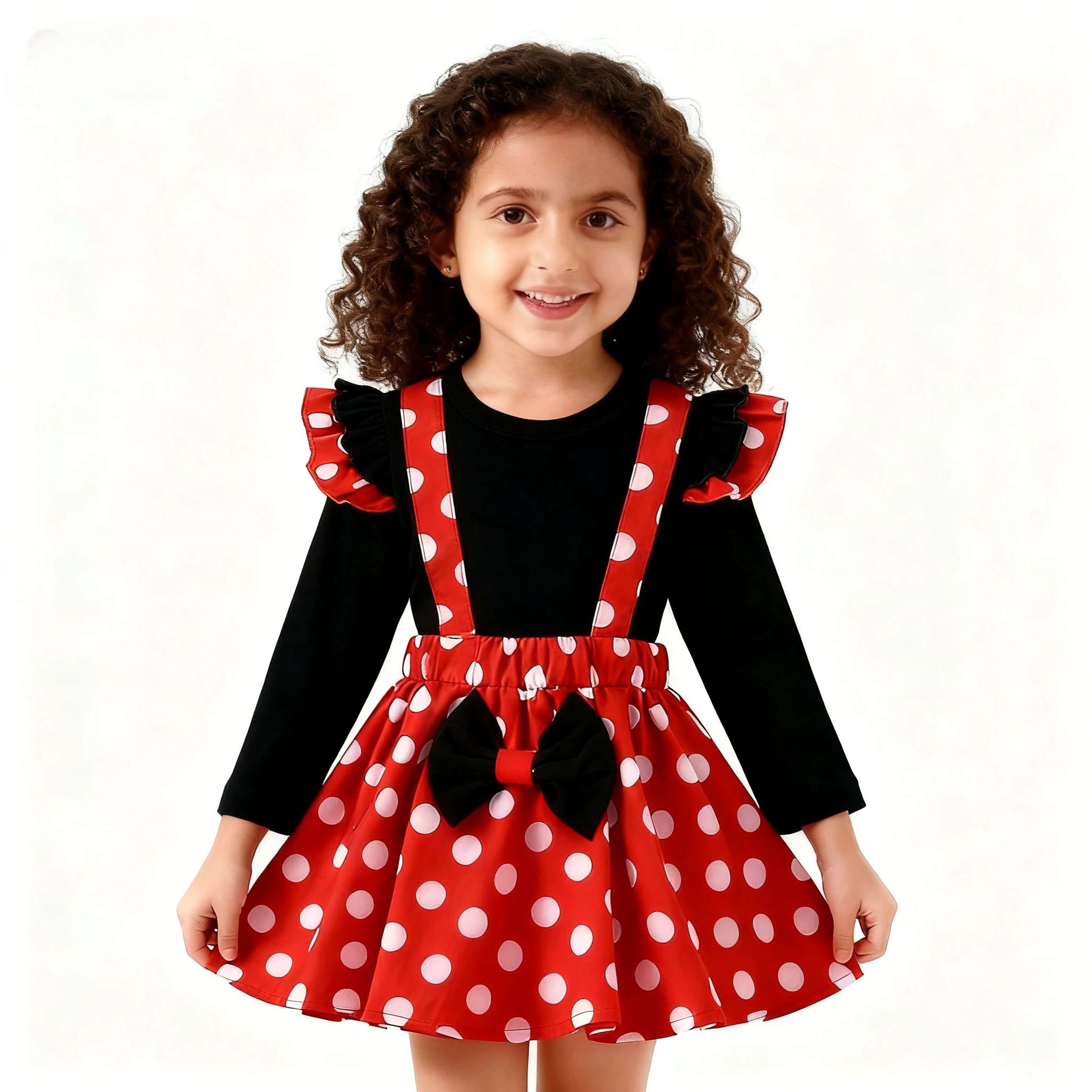 MinnieInspired Polka Dot Toddler Outfit Set With Headband  Cute Minnie Toddler Outfit For Birthdays 2