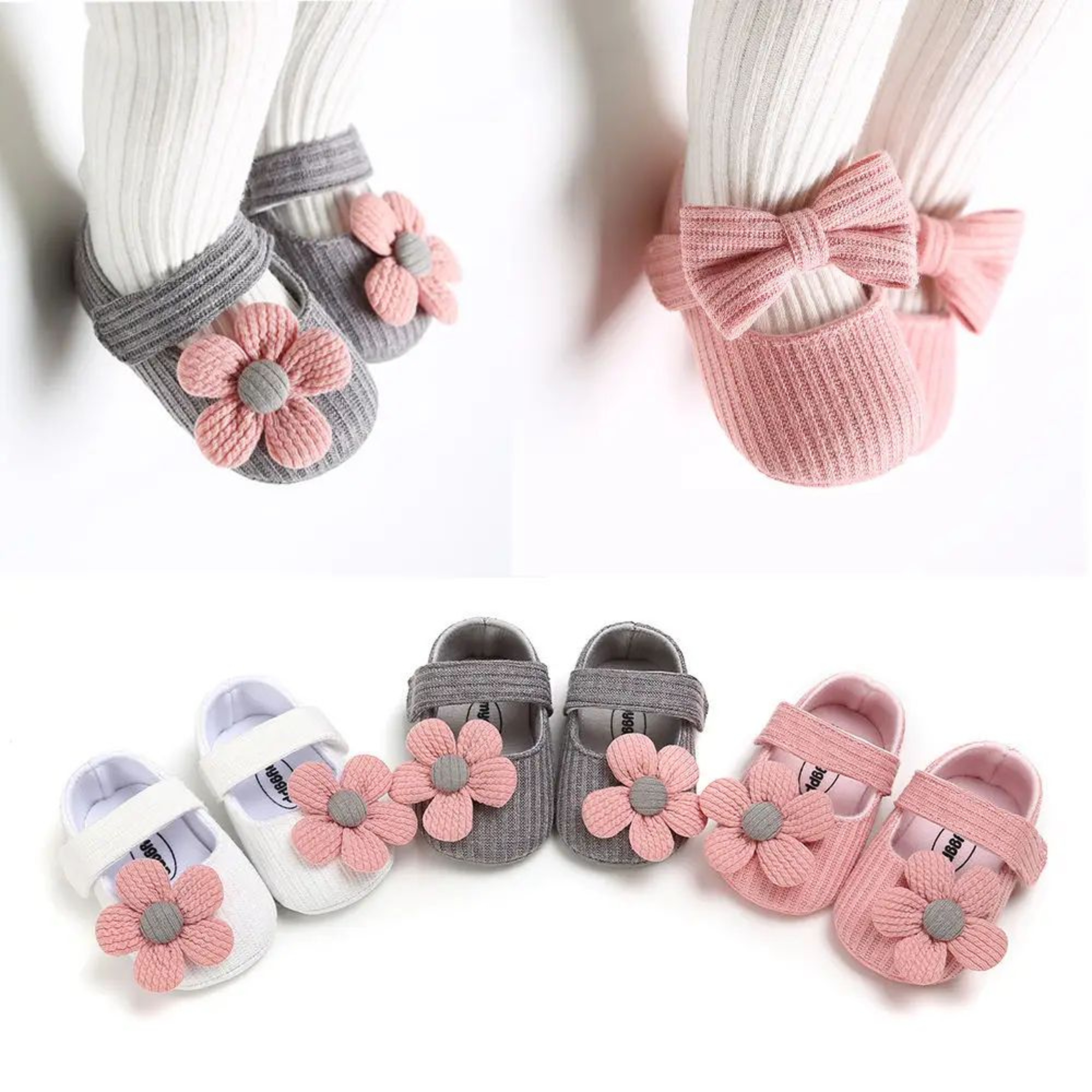 Retro Cotton Baby Prewalker Shoes  Soft Bottom Infant First Walker Shoes For Toddler Girls 018M 1