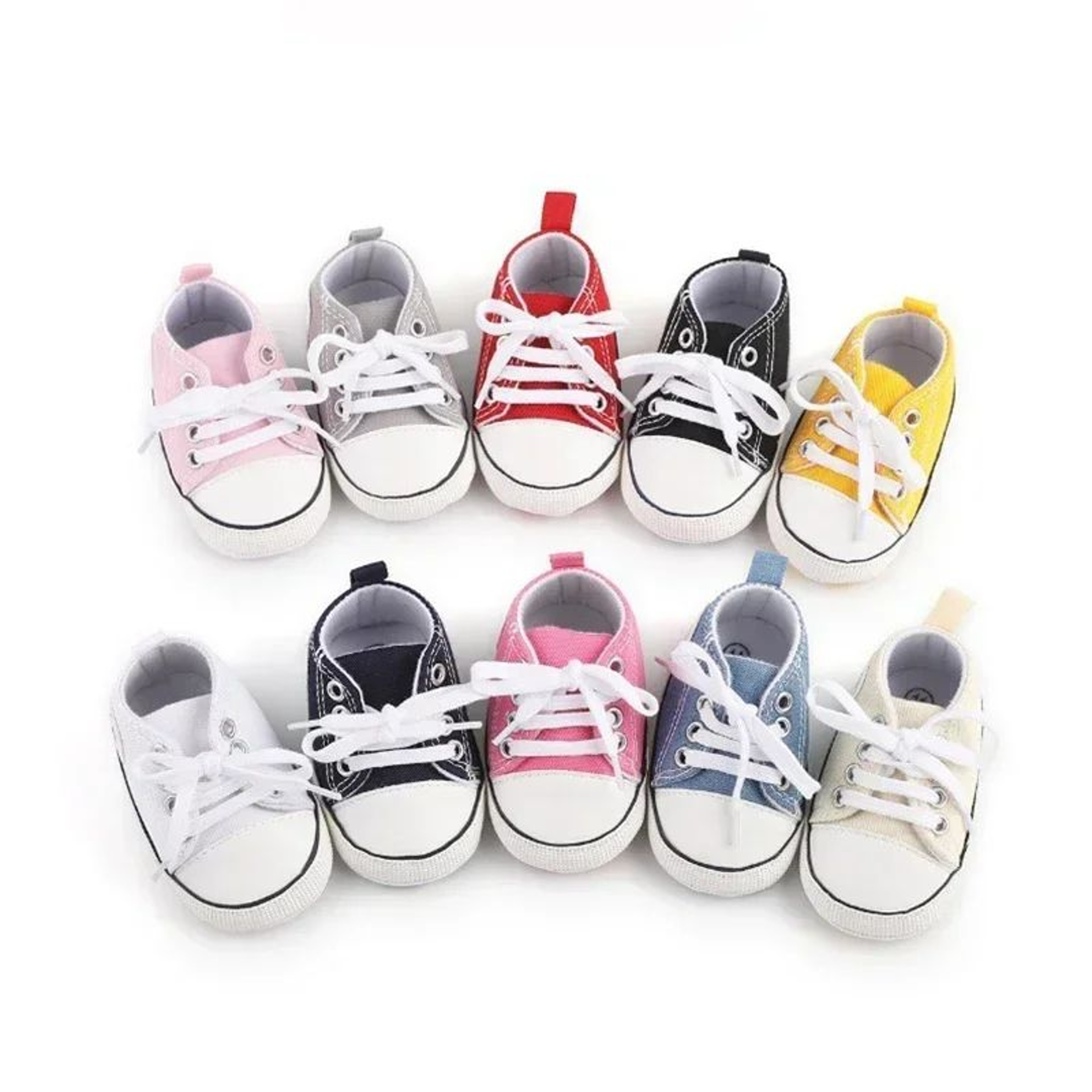 Classic Canvas Baby First Walker Sneakers  Soft Sole Newborn Prewalker Shoes 0