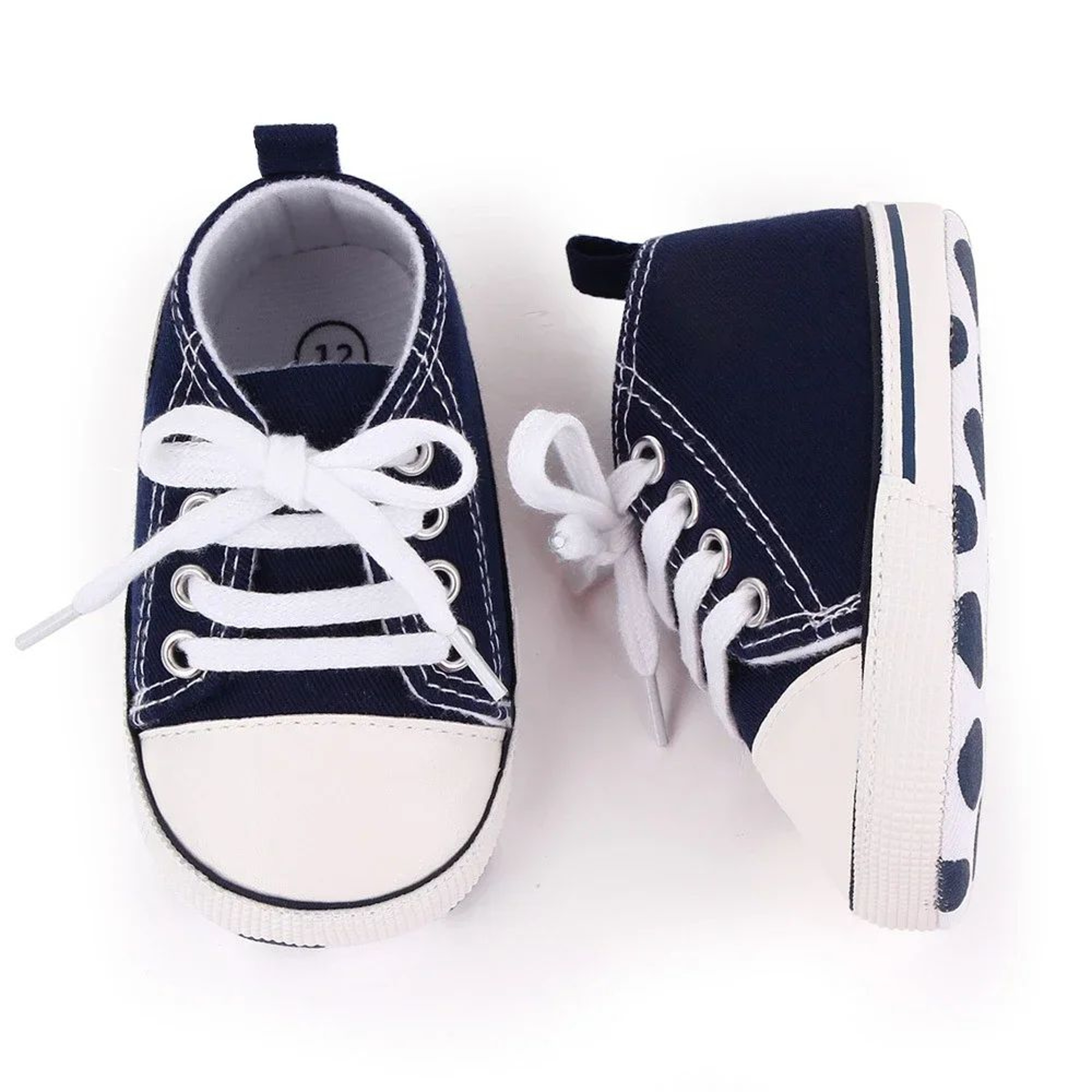 Classic Canvas Baby First Walker Sneakers  Soft Sole Newborn Prewalker Shoes 4