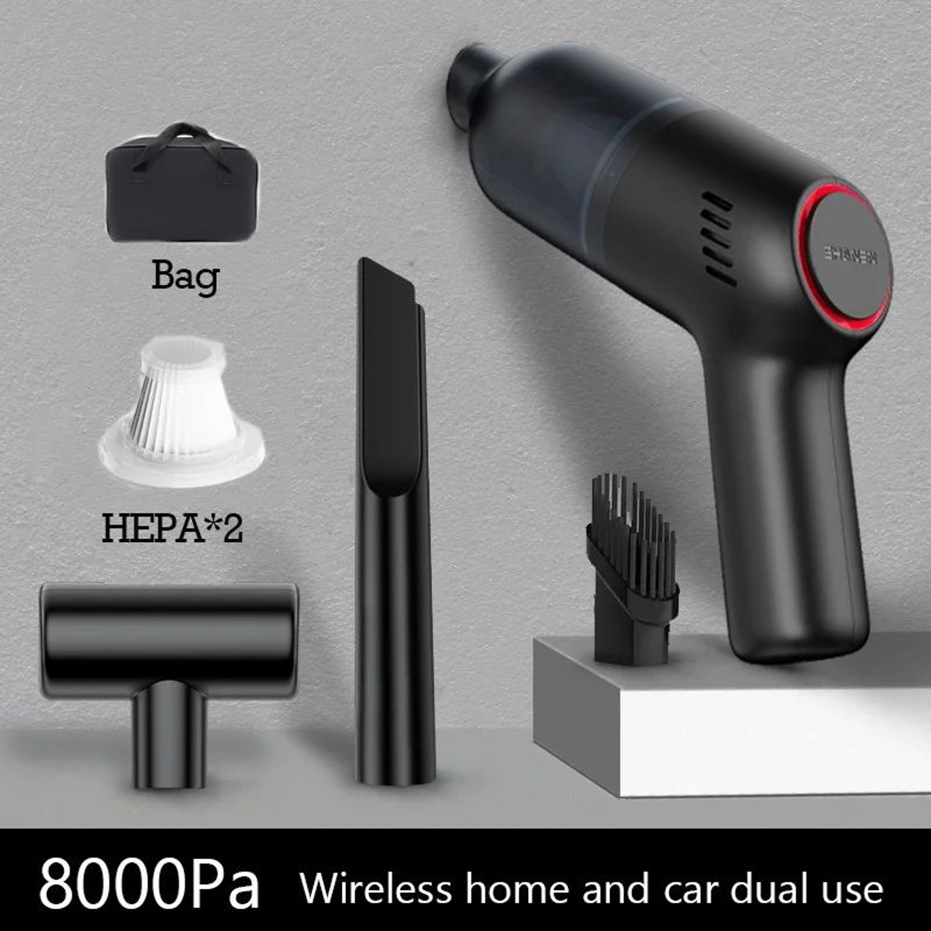 Portable 8000Pa Cordless Handheld Car Vacuum Cleaner 9